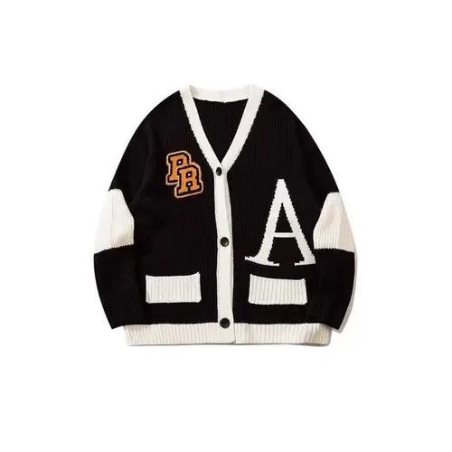 image of New Aw21 Hype Modish Cardigan Knitwear Jumper Sweatshirt in Black, Men's (Size Medium)