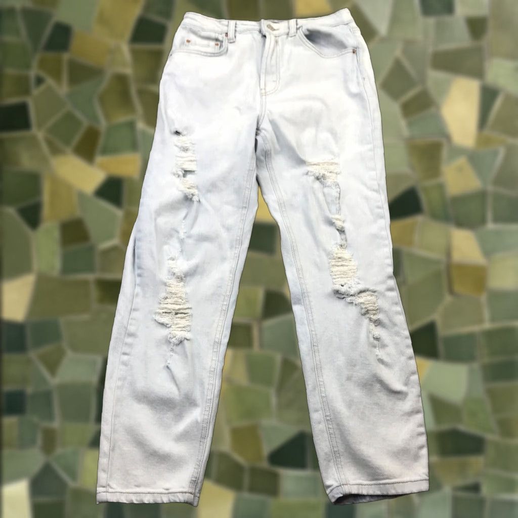 Vintage Wild Fable Jeans Womens Size 8 Light Wash Blue Destroyed Distressed High Rise Stretch Size 30" / US 8 / IT 44 - 1 Thumbnail