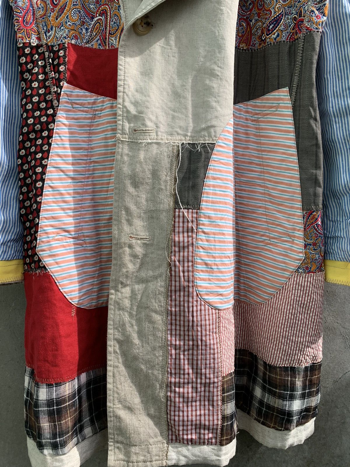 Junya Watanabe SS16 RUNWAY Patchwork Reversible Double Breasted Coat Size US S / EU 44-46 / 1 - 5 Thumbnail