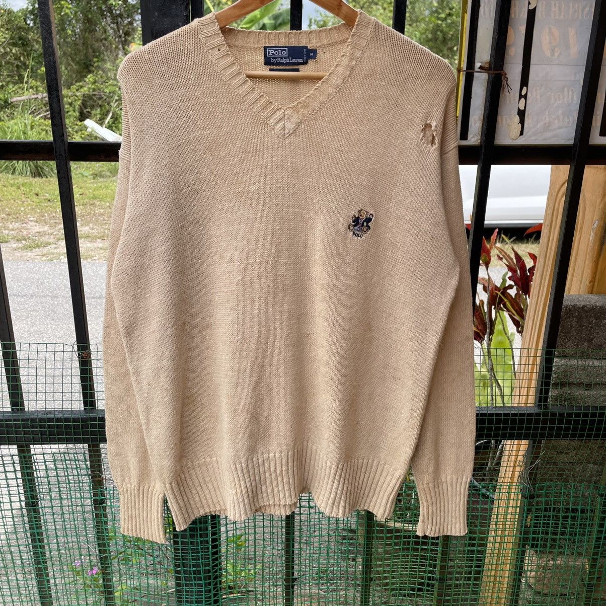 Polo Ralph Lauren 🔥Vintage Polo Ralph Lauren Polo Bear Logo Jumper Knitwear Size US M / EU 48-50 / 2 - 4 Thumbnail