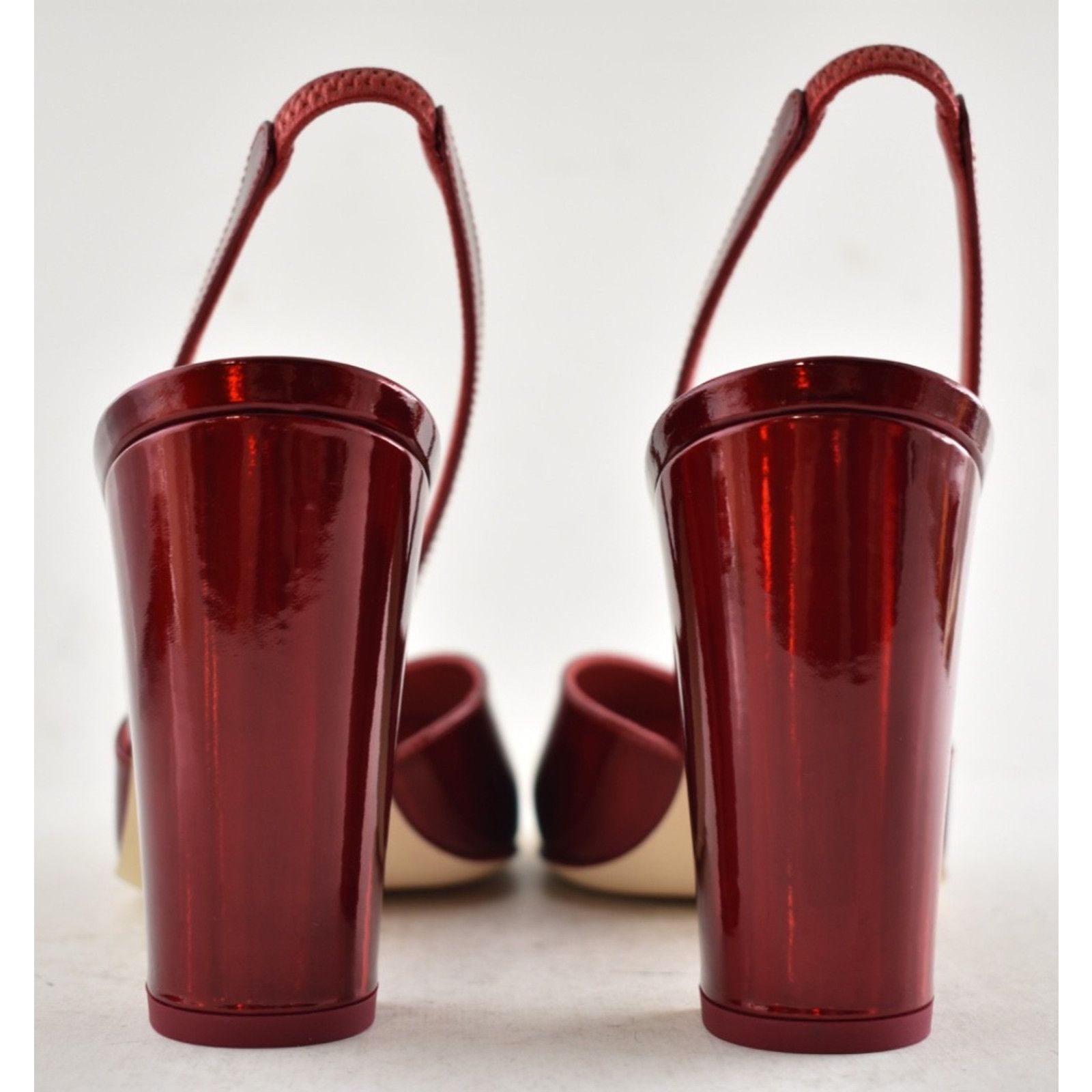 Chanel Chanel 26S Red White Square Toe CC Logo Slingback Pump 41 Size US 11 / IT 41 - 18 Thumbnail