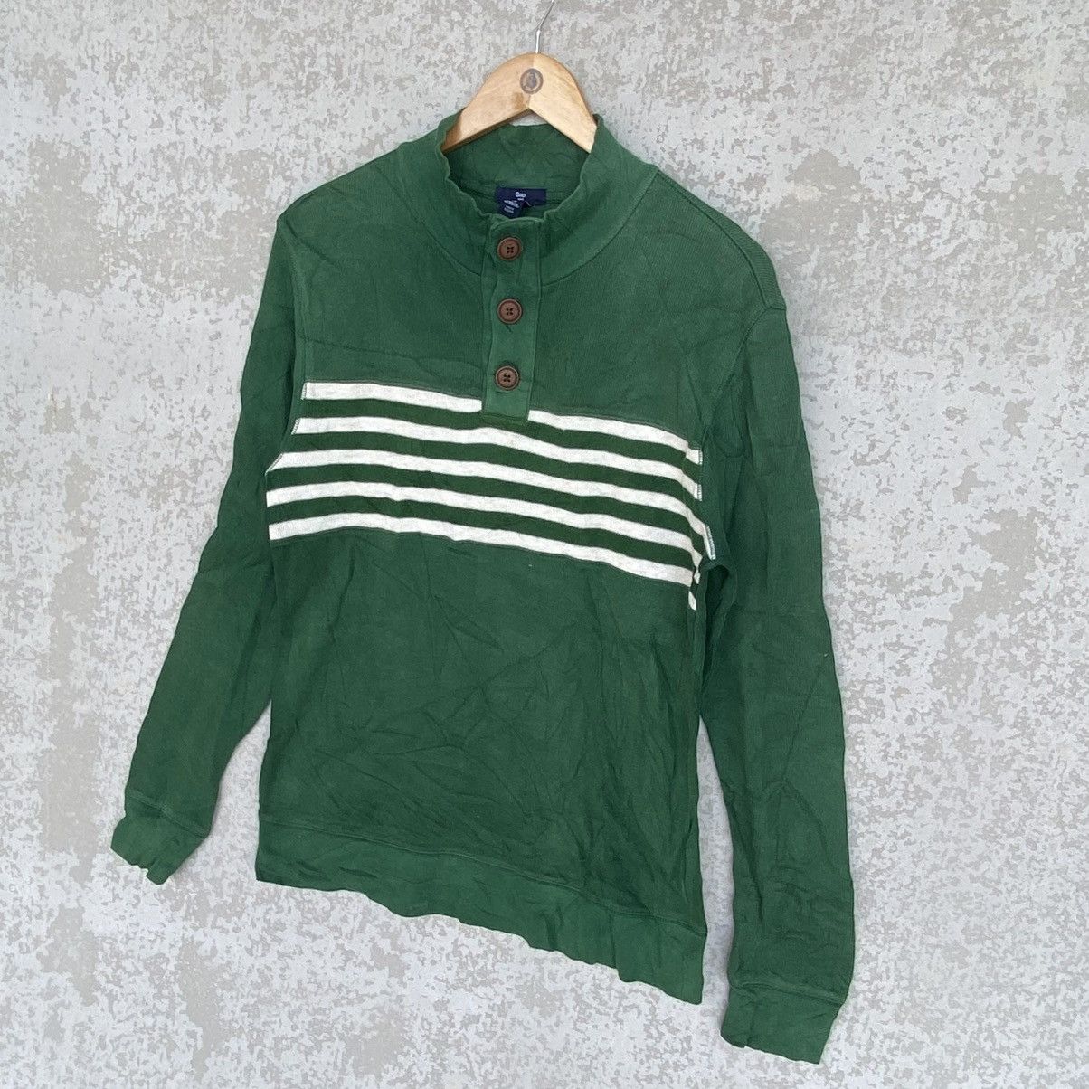 Other Vintage Gap Long Sleeve Button T-Shirt Green Pullover Size M Size M / US 6-8 / IT 42-44 - 2 Thumbnail