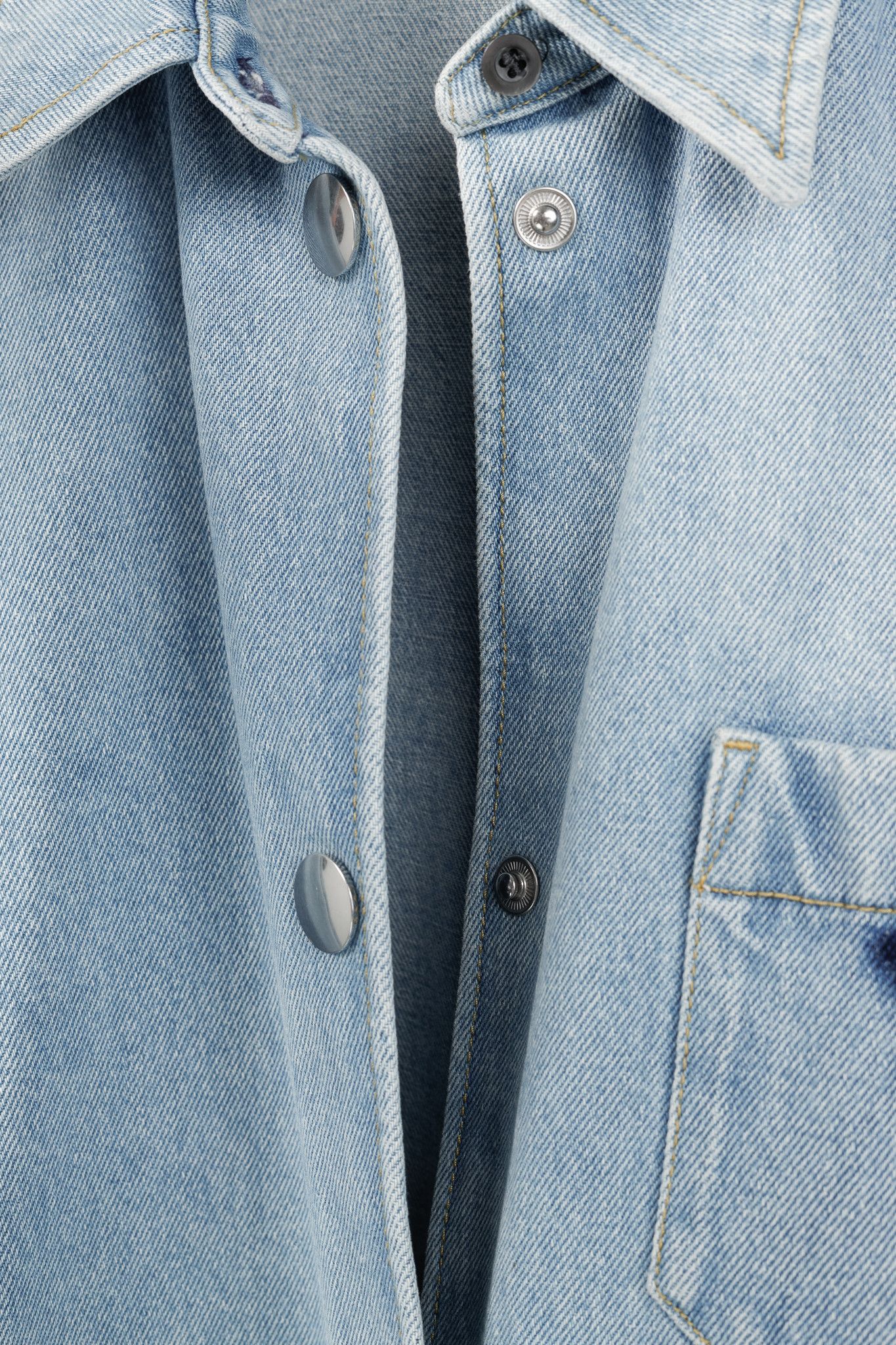 Prada Prada Bleu Distressed Oversized Organic Denim Shirt Size XS / US 0-2 / IT 36-38 - 10 Thumbnail