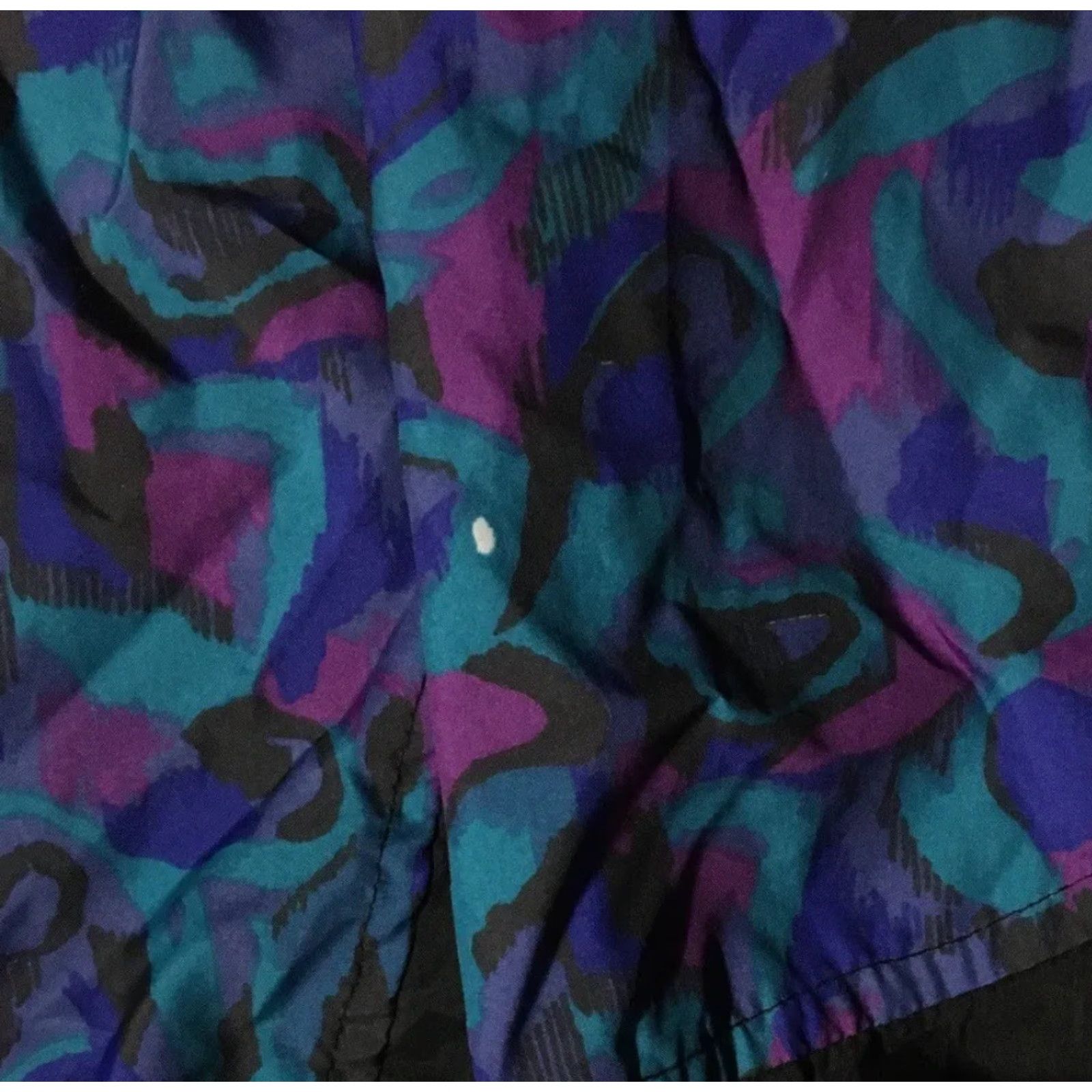 Reebok VINTAGE Reebok Abstract Art AOP Bomber Jacket Shirt Women M Blue 90s Hip Hop Vaporwave Art 80s USA USA Size M / US 6-8 / IT 42-44 - 3 Thumbnail