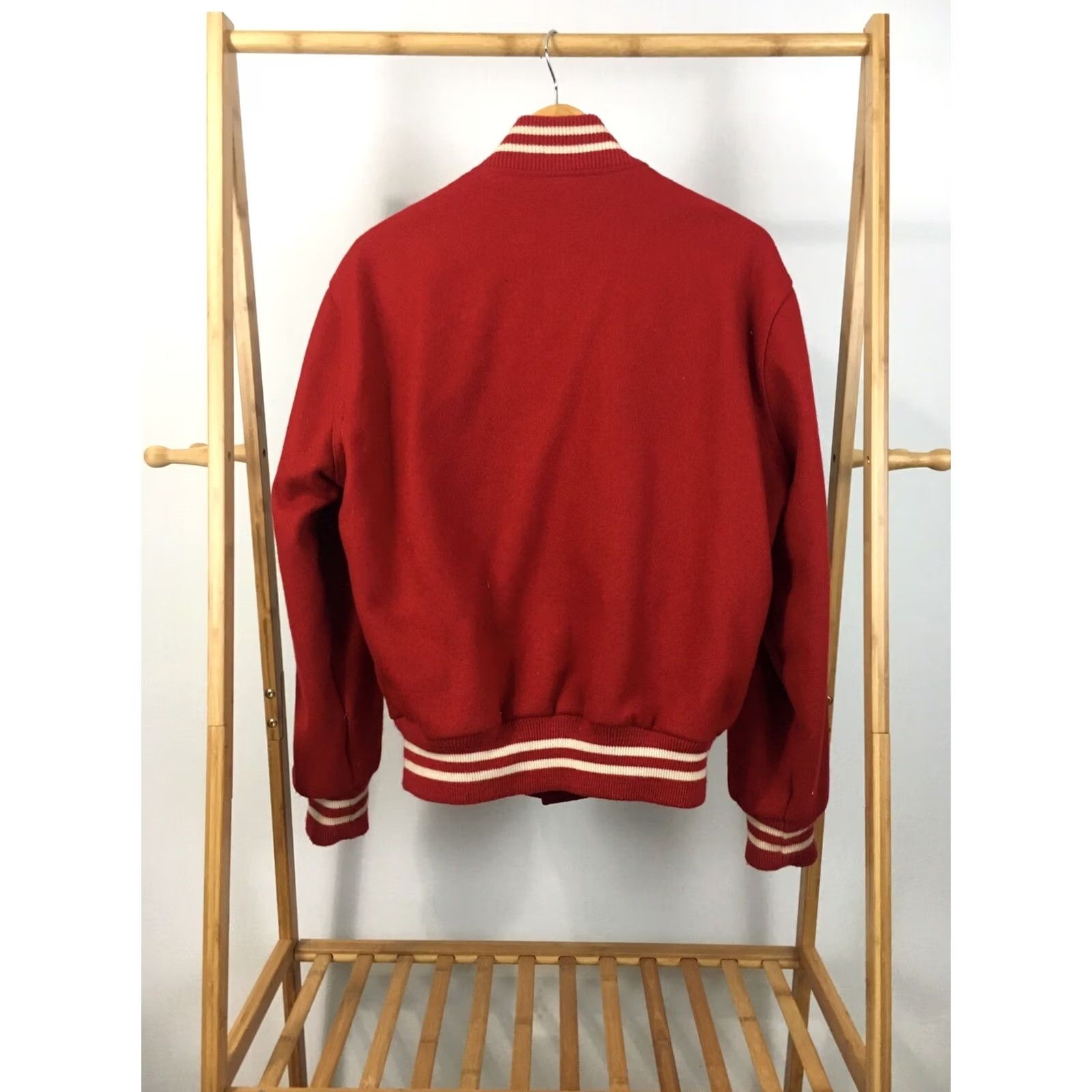 Holloway VINTAGE Holloway Walter Hines Page High School Varsity Jacket M Red White Mens Size US M / EU 48-50 / 2 - 3 Thumbnail