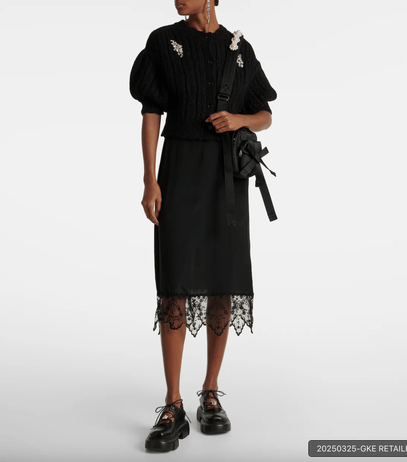Simone Rocha Simone Rocha black Mini beaded crossbody bag Size ONE SIZE - 2 Thumbnail