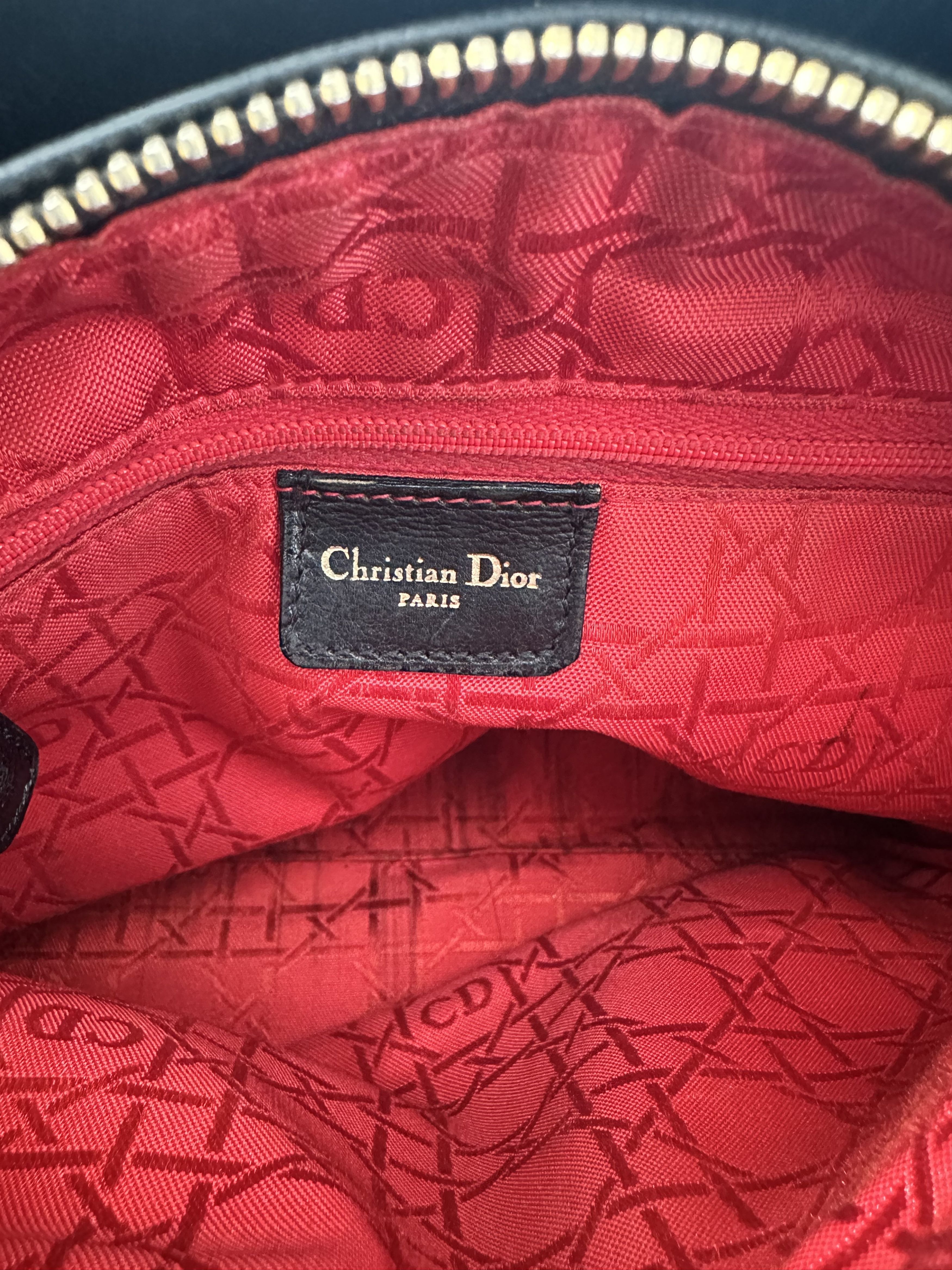 Dior Vintage Dior Black Cannage Leather Medium Lady Dior Tote Size ONE SIZE - 7 Thumbnail