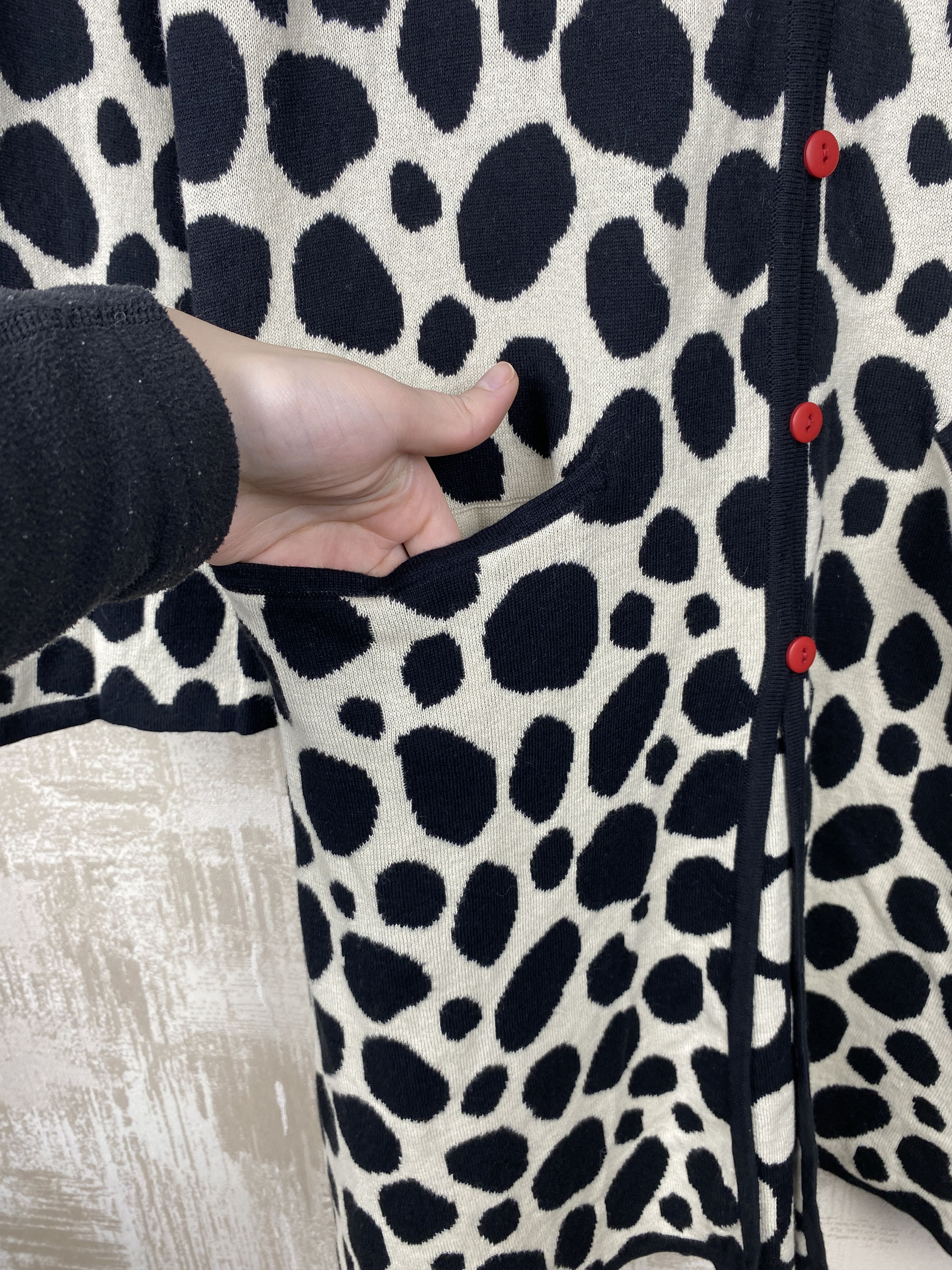 Gudrun Sjoden Gudrun Sjoden Cotton Knit Animal Print Coat Long Cardigan Size M / US 6-8 / IT 42-44 - 6 Thumbnail