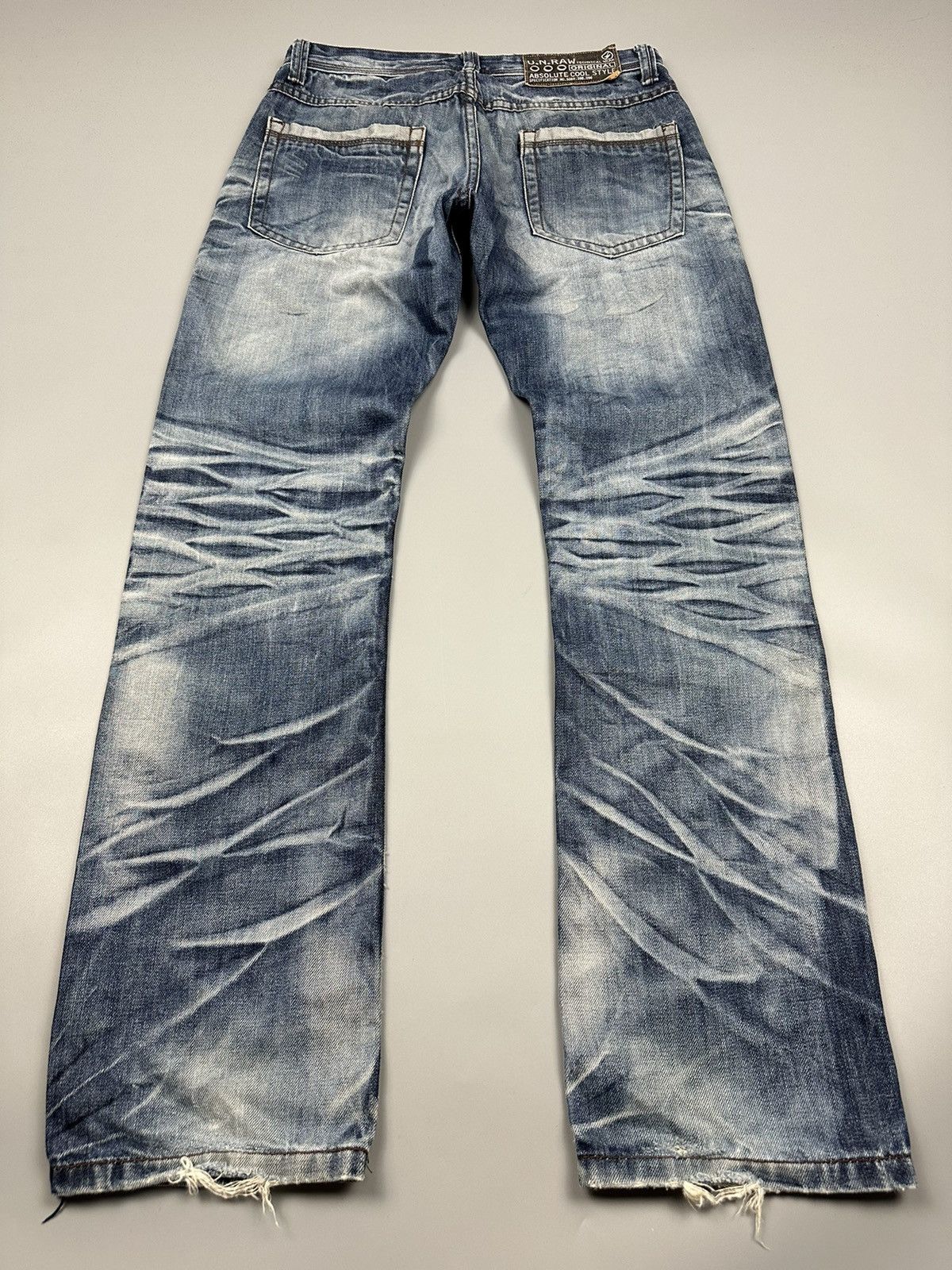 If Six Was Nine × Le Grande Bleu (L.G.B.) Distressed Unity Raw Whiskered Denim Size US 31 - 4 Thumbnail