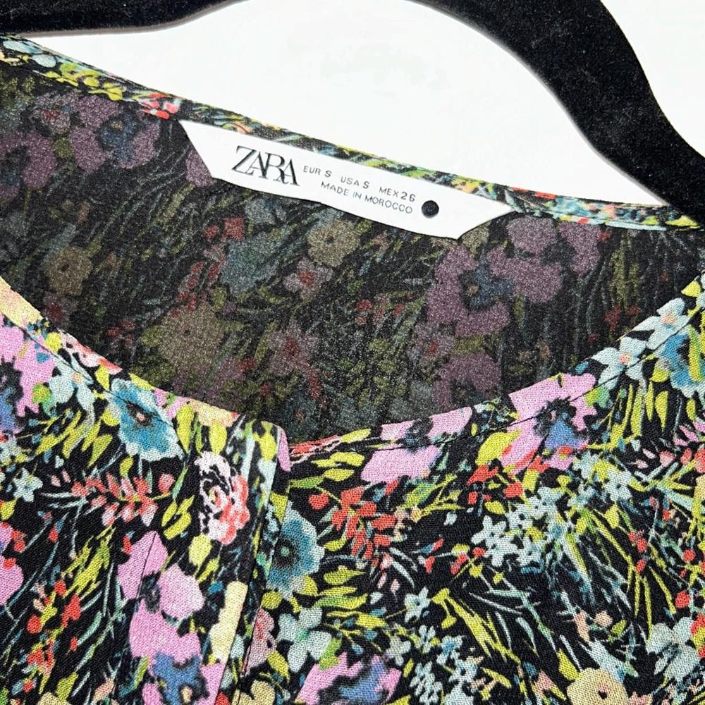 Zara Zara l Floral Long Sleeve Tunic Dress Small Size S / US 4 / IT 40 - 8 Thumbnail