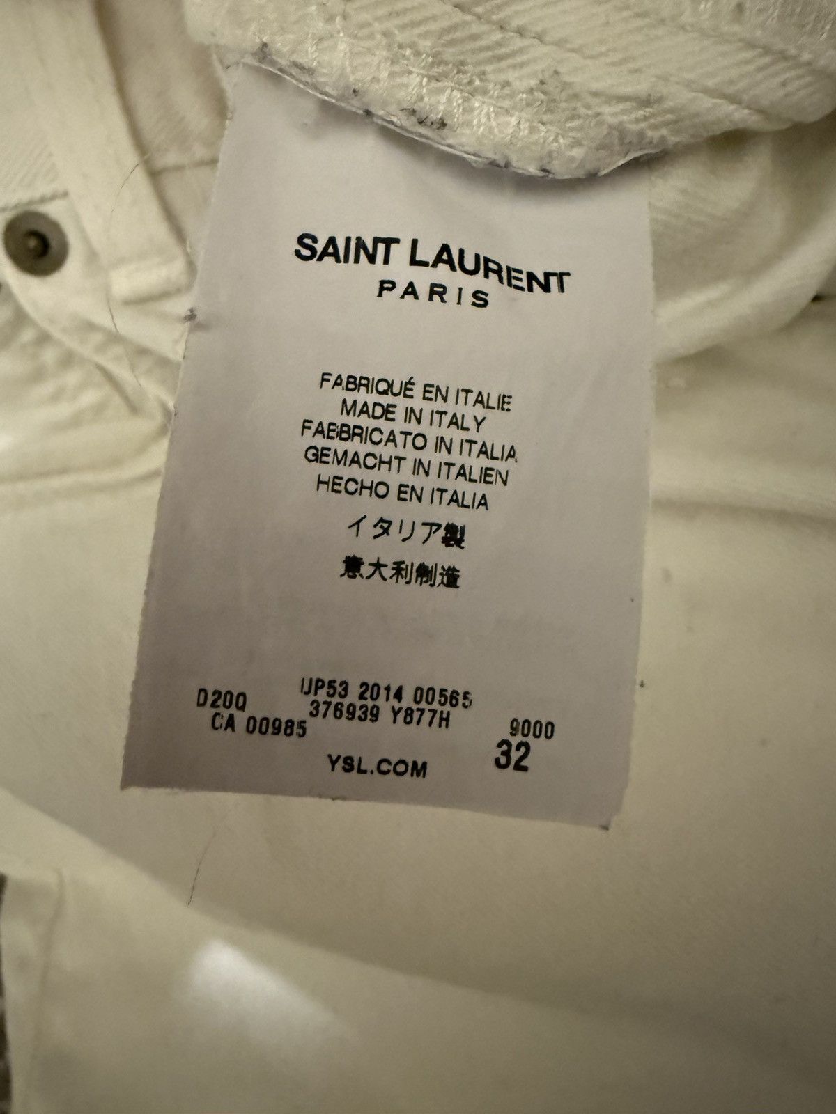 Saint Laurent Paris Saint Laurent 2014 D01 32 Hedi Jeans Size US 32 / EU 48 - 6 Thumbnail