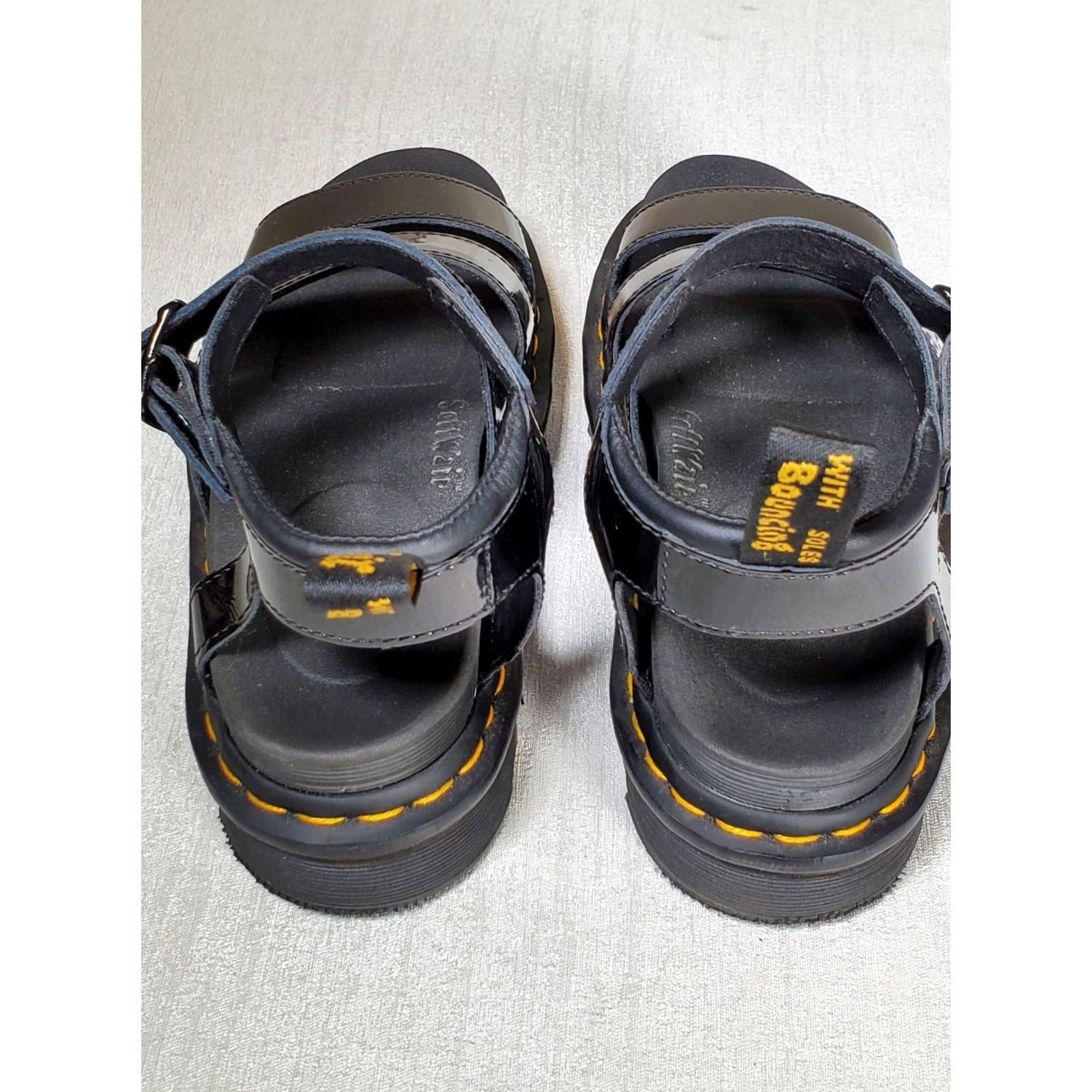 Dr. Martens Dr. Martens Strappy Womens Black Blaire Patent Leather Strap Sandals Platform Women Size US 4 / IT 34 - 7 Thumbnail