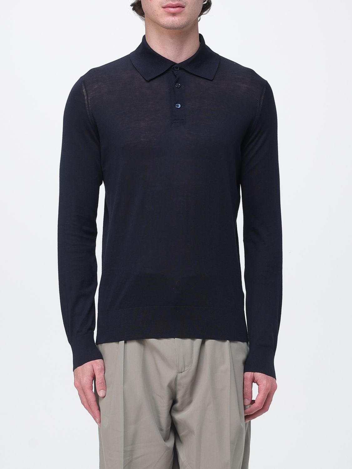 Brunello Cucinelli Brunello Cucinelli Polo Shirt Men Navy Size US XL / EU 56 / 4 - 1 Thumbnail