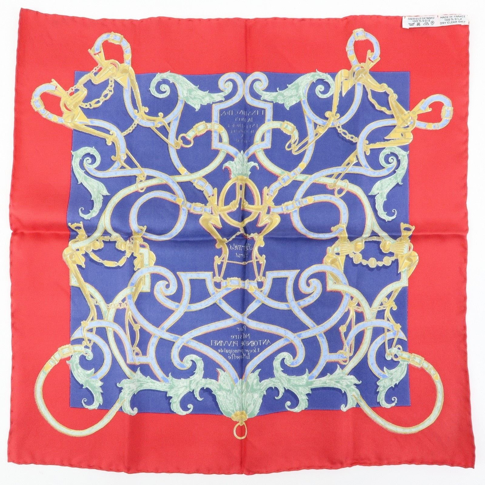 Hermes Hermes Carre 45 L'INSTRVCTION DV ROY Silk Scarf Red Size ONE SIZE - 2 Thumbnail