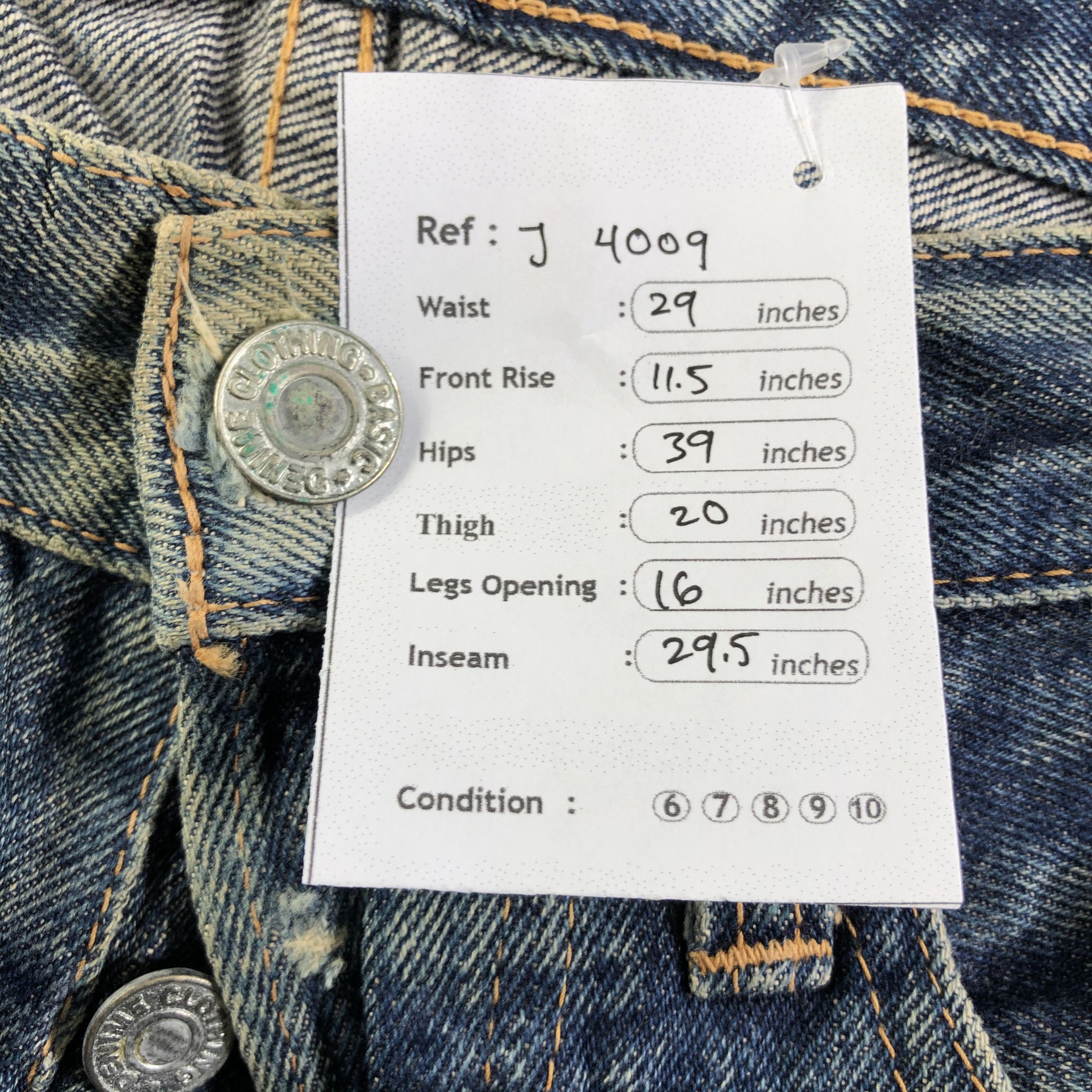 Denime Vintage Denime Selvedge Jeans-J4009 Size US 29 - 10 Thumbnail