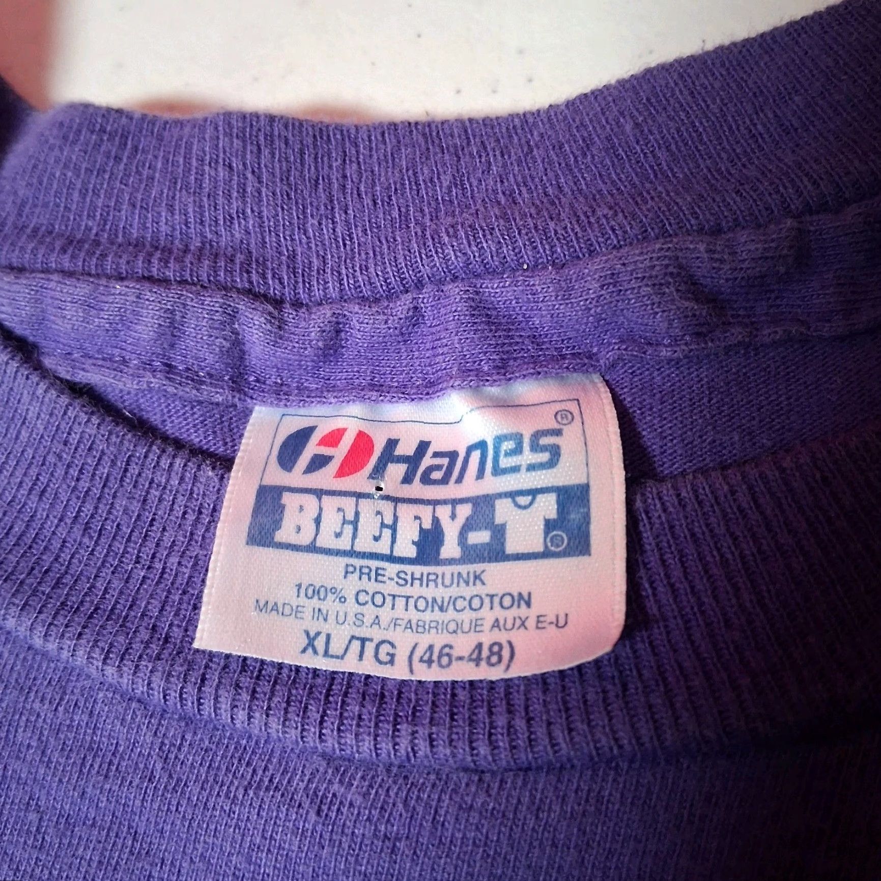 Hanes VINTAGE Hanes West Indies Shirt XL Purple Seashell Puffy Graphic Single Stitch T-Shirt Men XL Purple Seashell Graphic Beach Ocean 90s Mens Size US XL / EU 56 / 4 - 6 Thumbnail