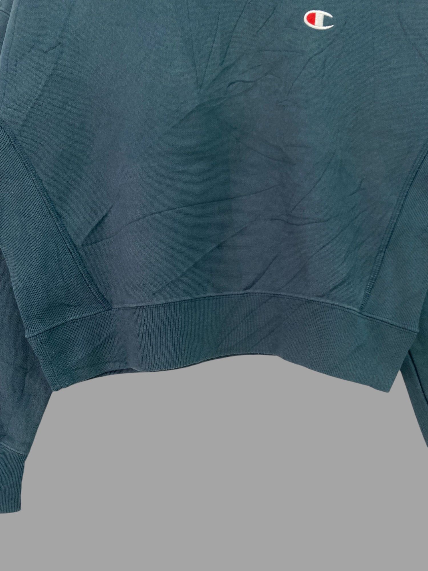 Champion × Vintage Vintage Croptop Champion Sweatshirt Reverse Wave L Size Size L / US 10 / IT 46 - 4 Thumbnail