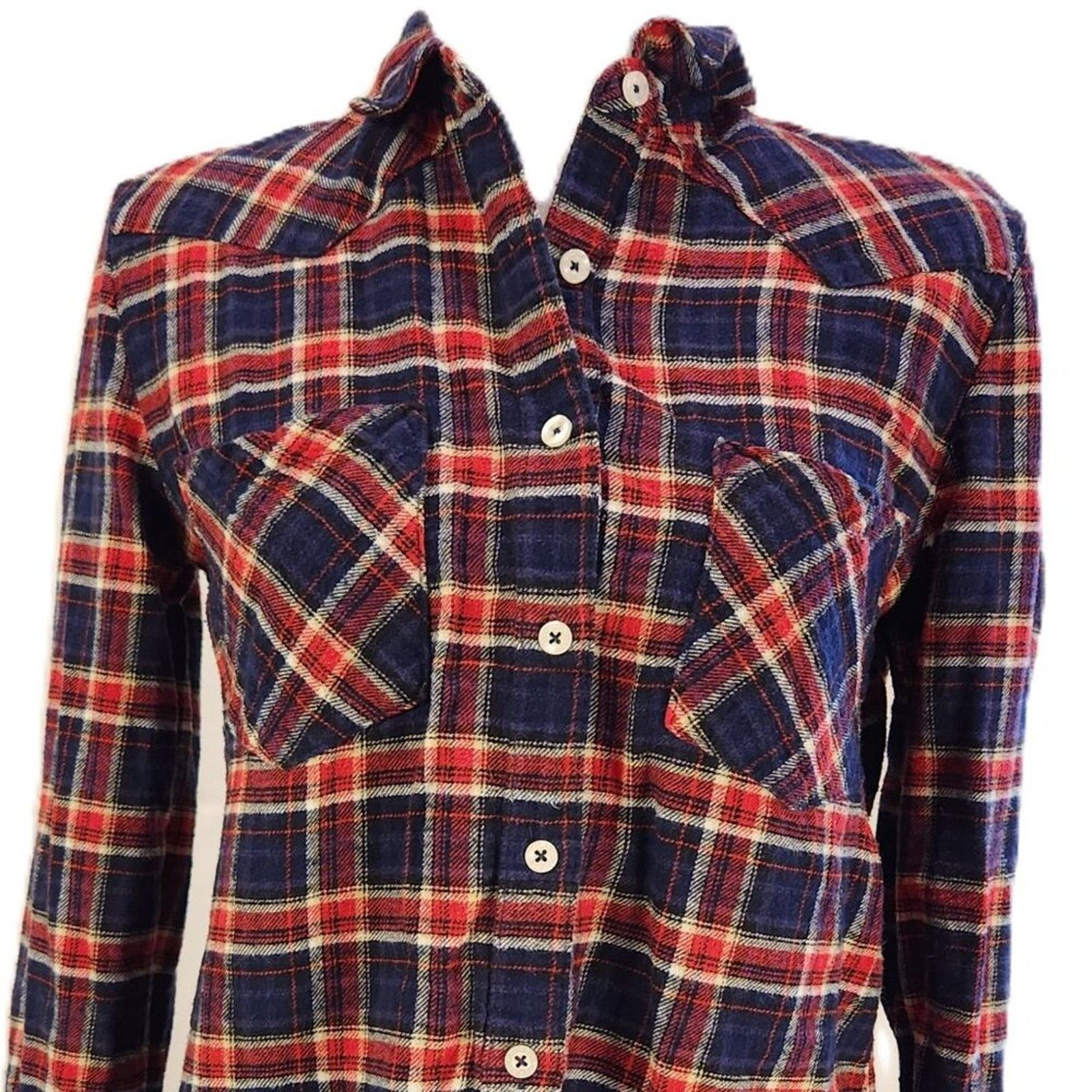 Forever 21 Forever 21 Red & Blue Plaid Button Up Shirt - Small Size S / US 4 / IT 40 - 2 Thumbnail