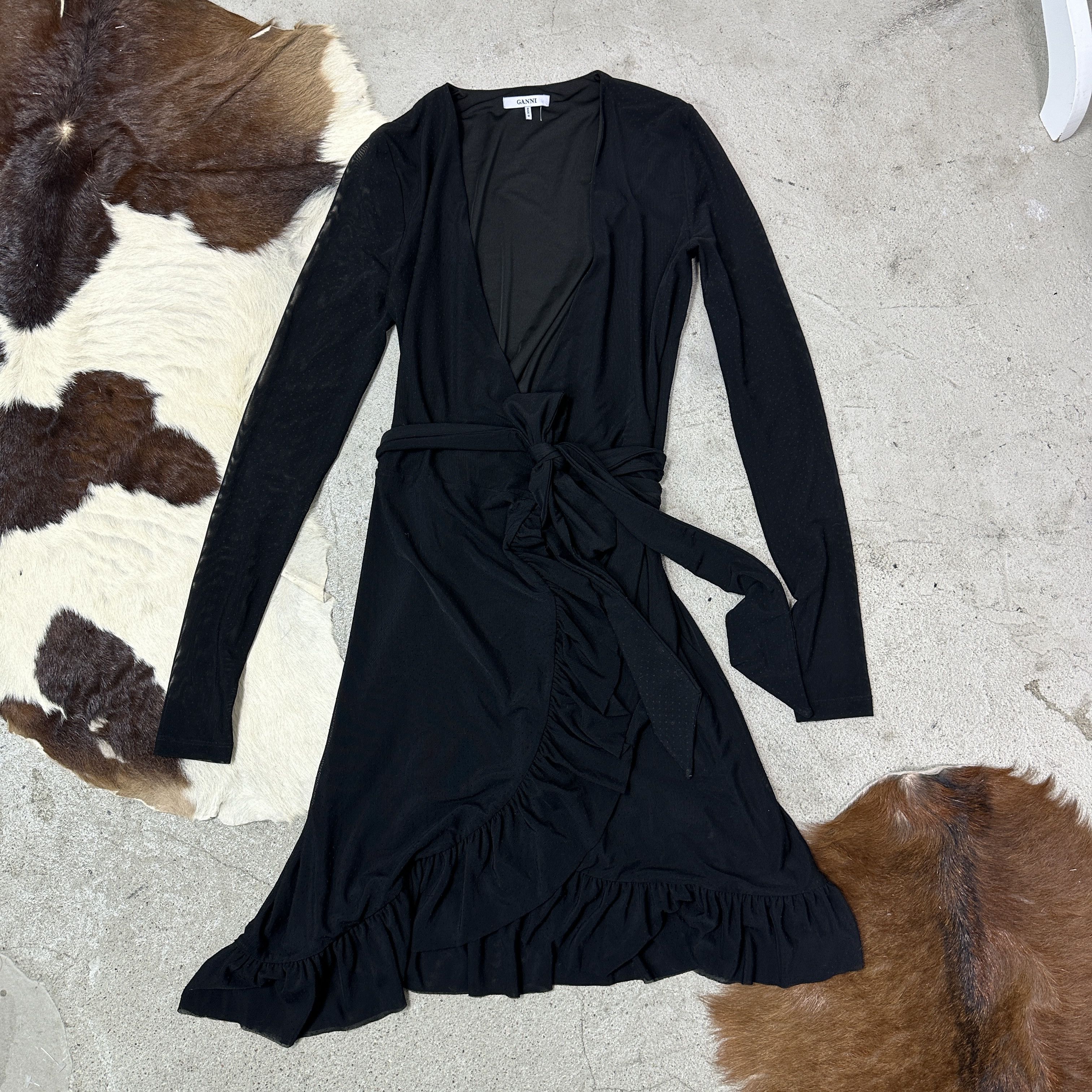 Ganni Vintage Avant Garde Wrapped Mesh Ganni Midi Dress Y2K Size M / US 6-8 / IT 42-44 - 5 Thumbnail