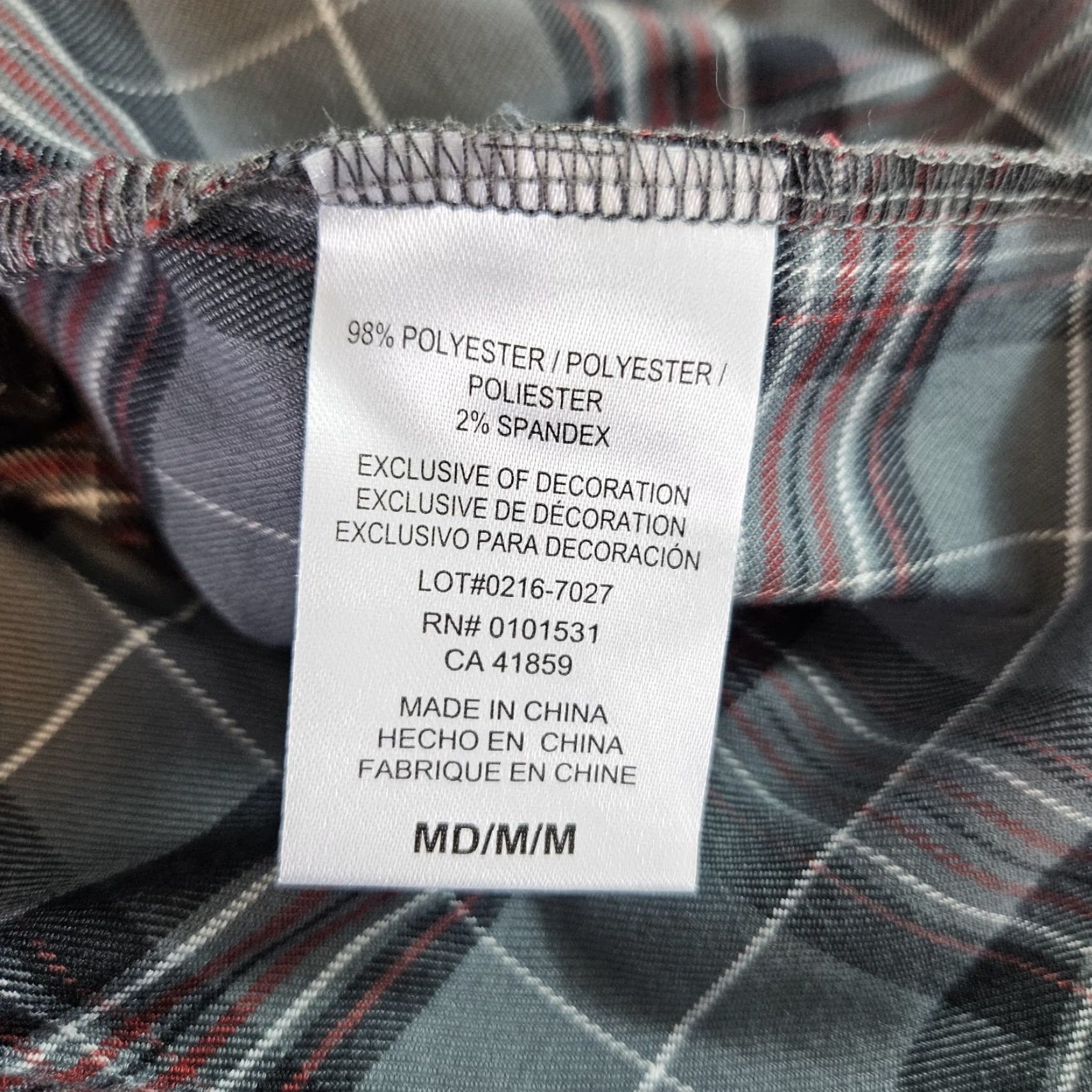 Vintage Beetlejuice Womens Pleated Skort Sz Medium Gray Red Plaid Side Zip Skort M Plaid Womens Beetlejuice Size 32" / US 10 / IT 46 - 5 Thumbnail