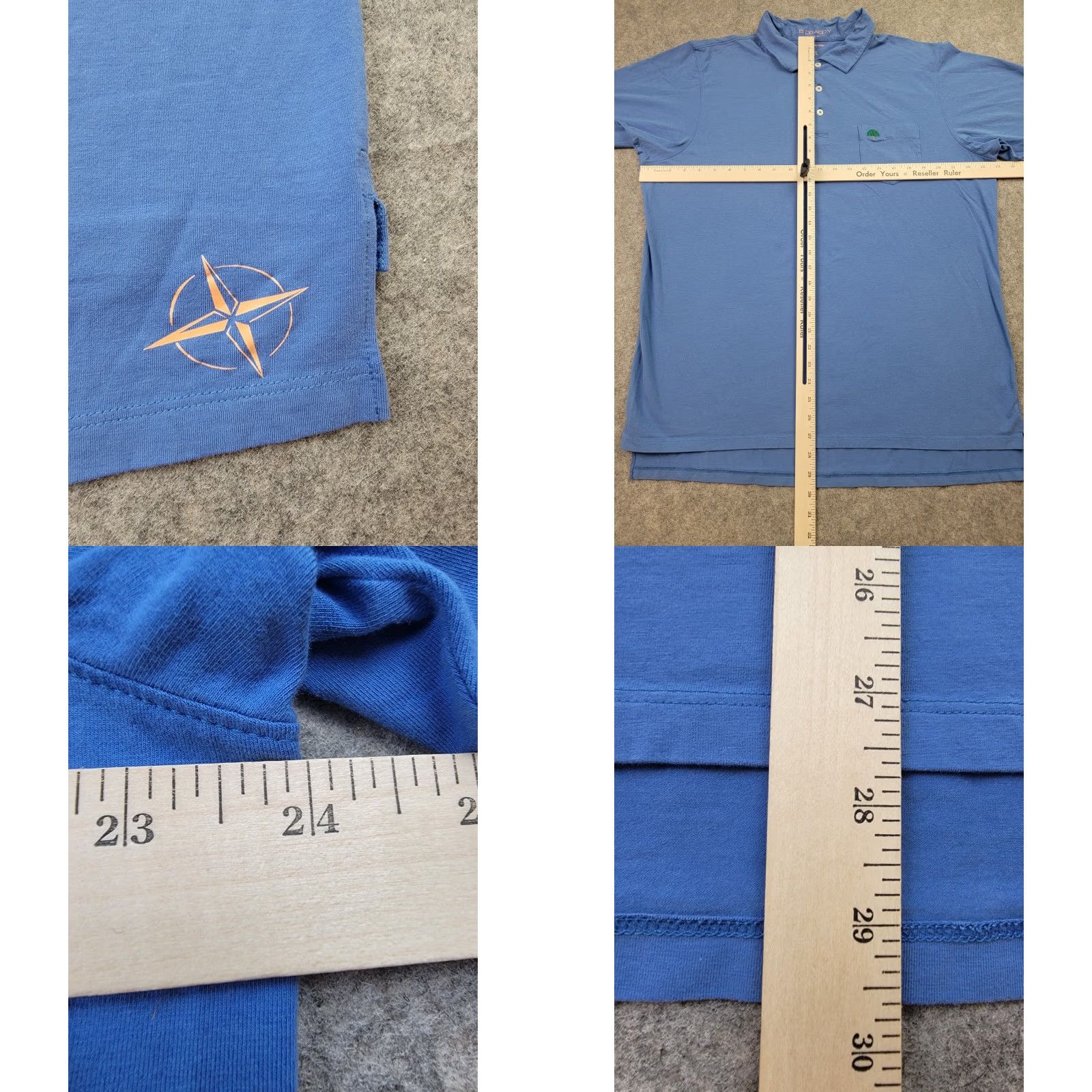 Vintage B. Draddy Golf Polo Shirt Mens XL Blue Short Sleeve Embroidered Casual Sports Size US XL / EU 56 / 4 - 8 Thumbnail