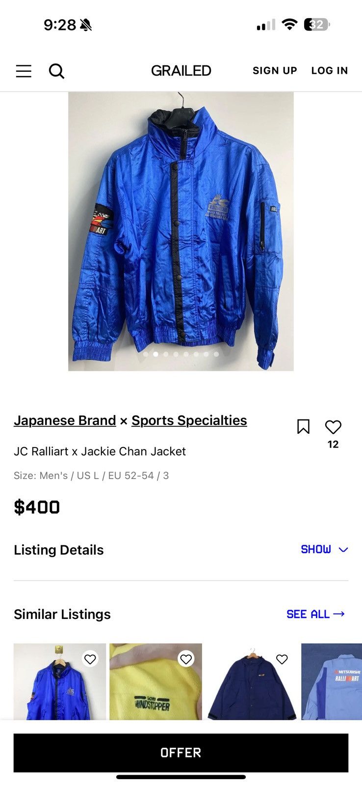Vintage RARE JC RALLIART x JACKIE CHAN JACKET Size US M / EU 48-50 / 2 - 14 Thumbnail