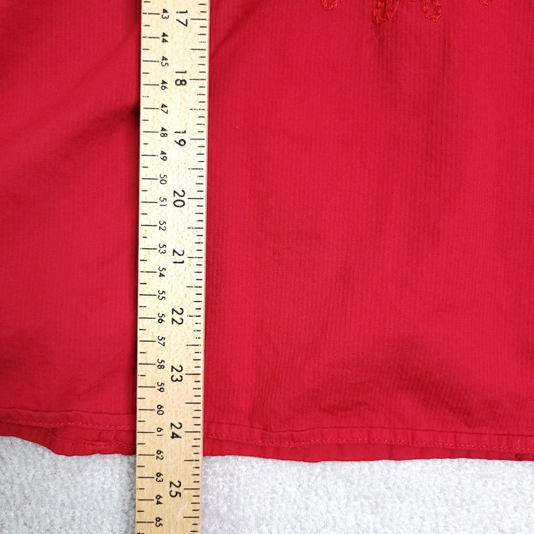 Vintage VINTAGE Cambridge Dry Goods Women's XL Red Embroidered Button Blouse Knit Cotton Bell Sleeve 90s Tunic Size XL / US 12-14 / IT 48-50 - 7 Thumbnail