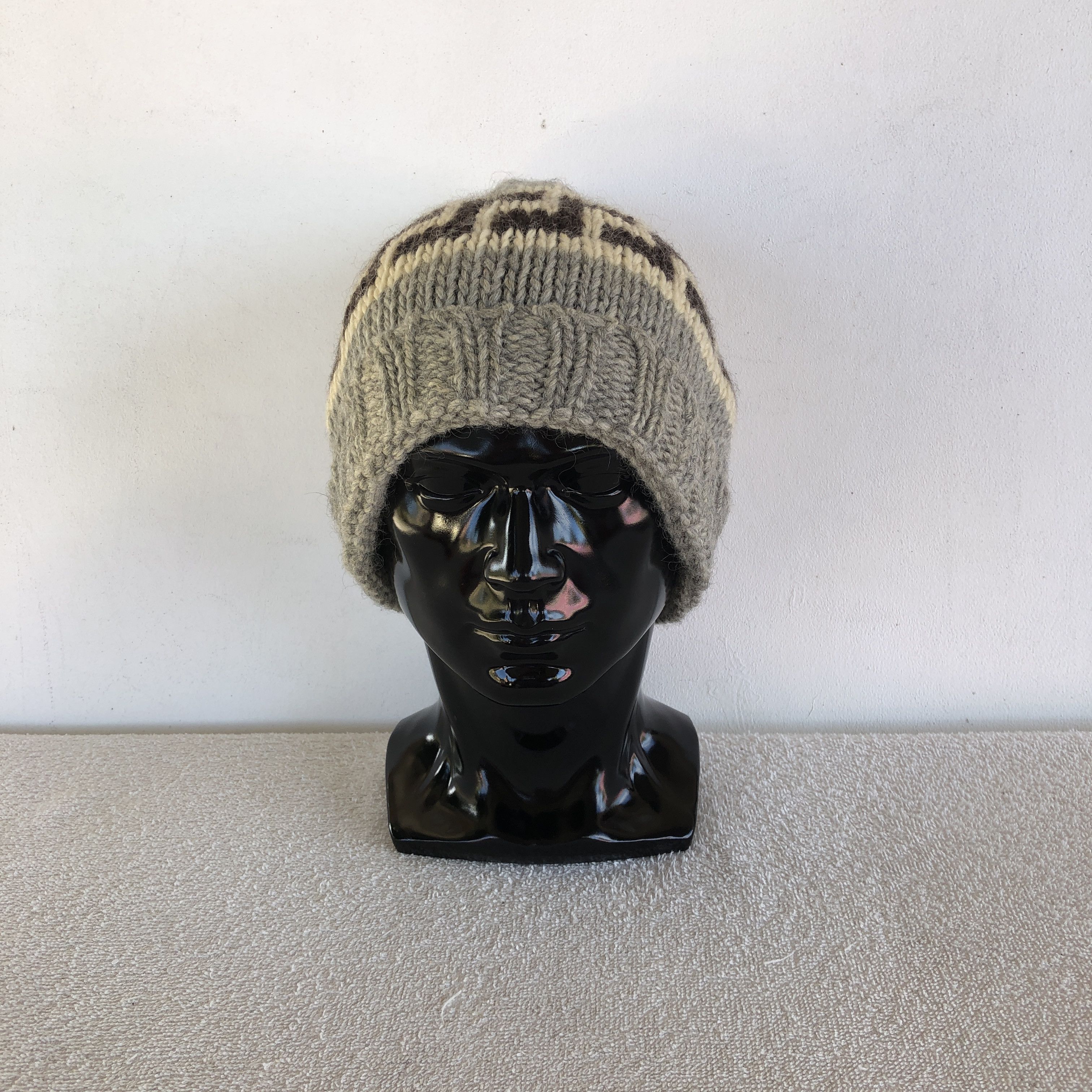 Japanese Brand Vintage 90s Port Grains Knit Beanie Slouchy Snow Caps Hats Size ONE SIZE - 2 Thumbnail