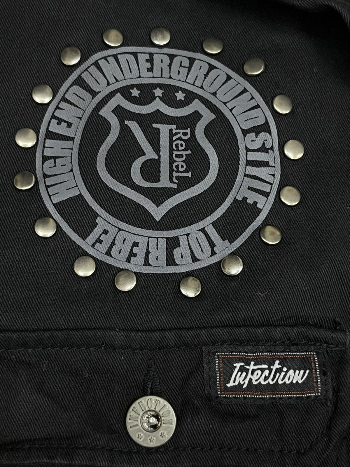 Post Overalls Vtg Top Rebel "Infection Virus" Gothic Underground Coverall Size US 32 / EU 48 - 12 Thumbnail