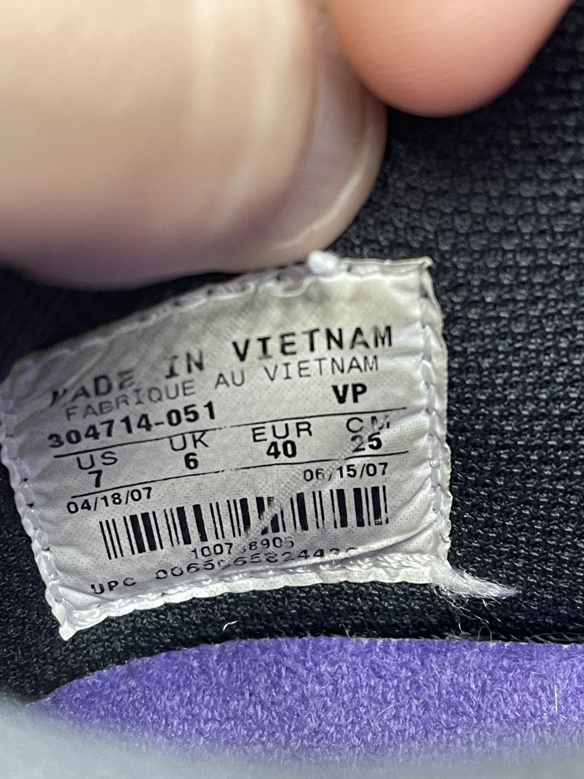 Nike Size 7 - Nike Dunk Low Newsprint Varsity Purple “2007” Size US 7 / EU 40 - 13 Thumbnail
