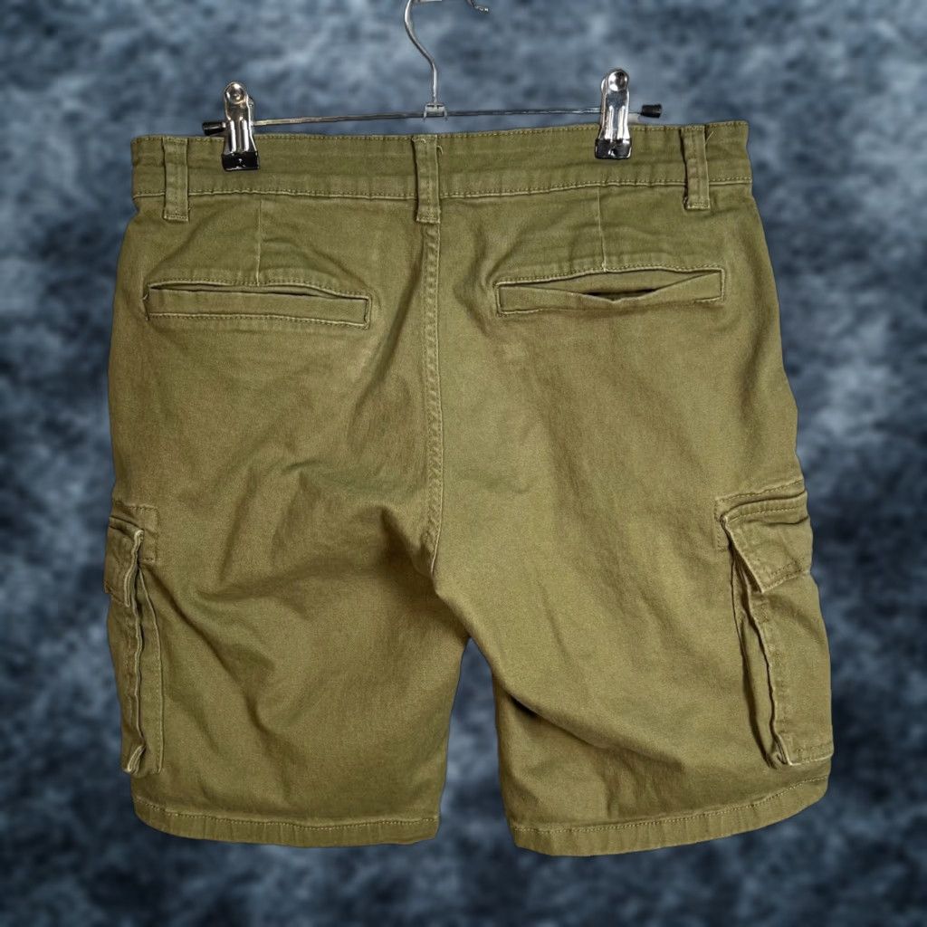 ONLY & SONS ONLY & SONS Mens Medium Green Cargo Shorts Cotton Blend Size US 31 - 1 Thumbnail