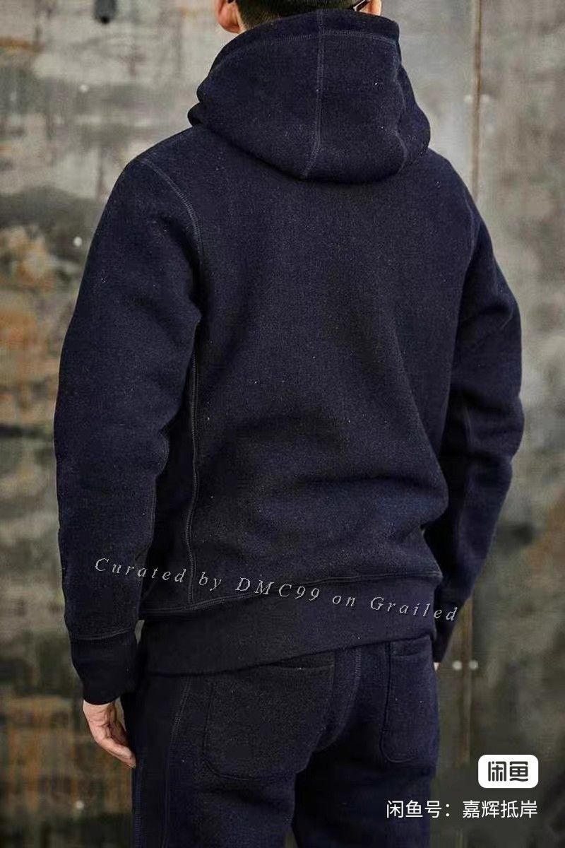 3sixteen Indigo Hooded Sweatshirt in Blue, Men's (Size M) — image 3 of 6
