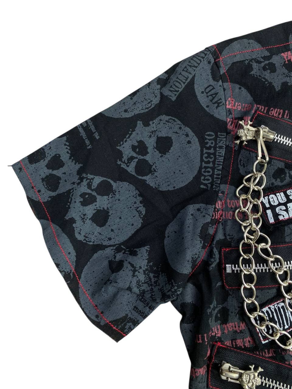 Seditionaries 2000's Mad Punk Asymmetrical Blouse Size M / US 6-8 / IT 42-44 - 9 Thumbnail