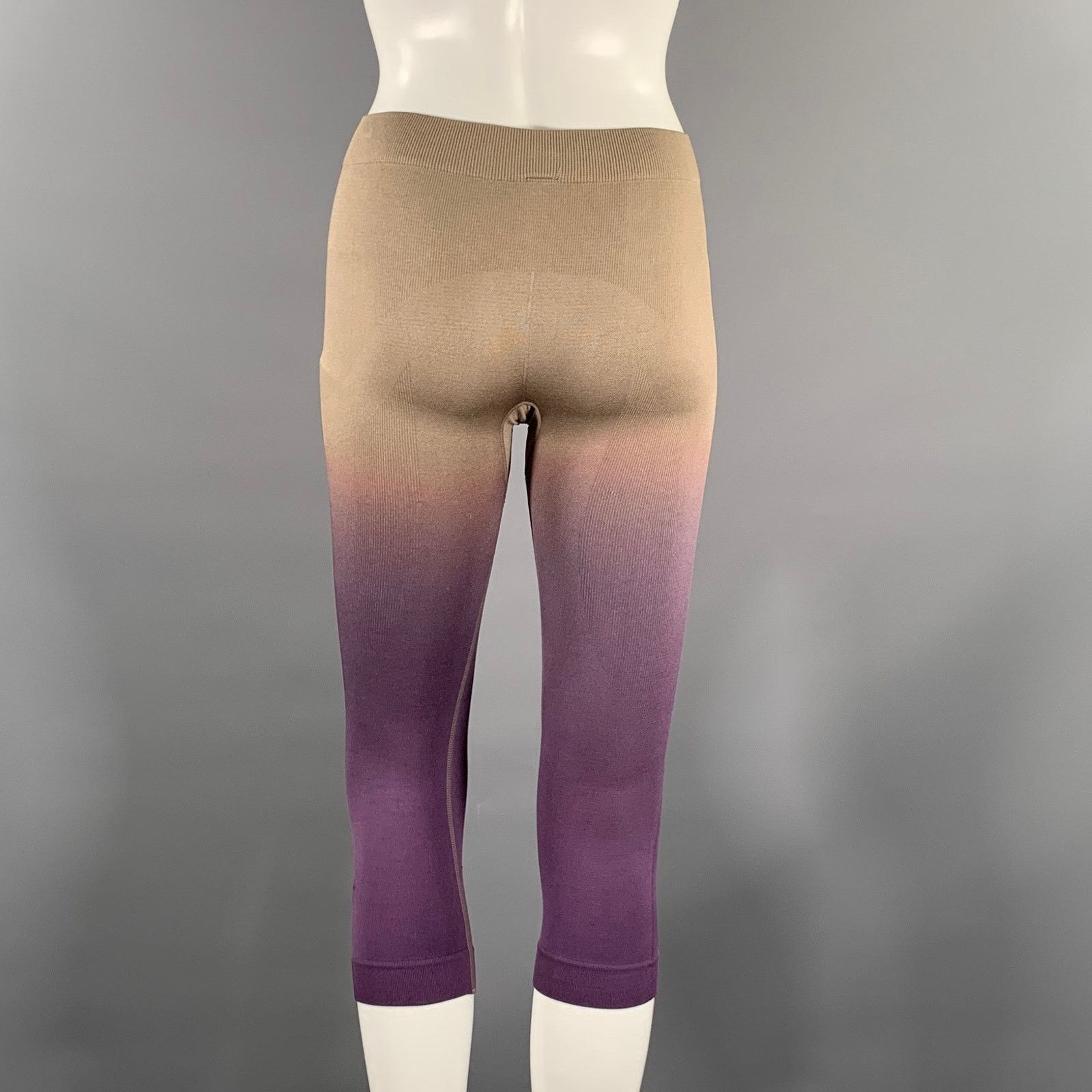 Stella McCartney STELLA McCARTNEY Tan Purple Ombre Capri Leggings Size S Size 26" / US 2 / IT 38 - 2 Thumbnail