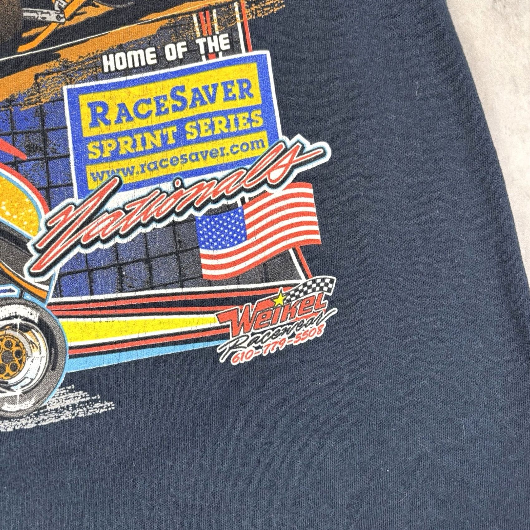 Vintage VINTAGE Sprint Car Racing T Shirt Black L Men Shirt 90s Retro Sports Graphic Print Crew Neck Short Sleeve Size US L / EU 52-54 / 3 - 4 Thumbnail