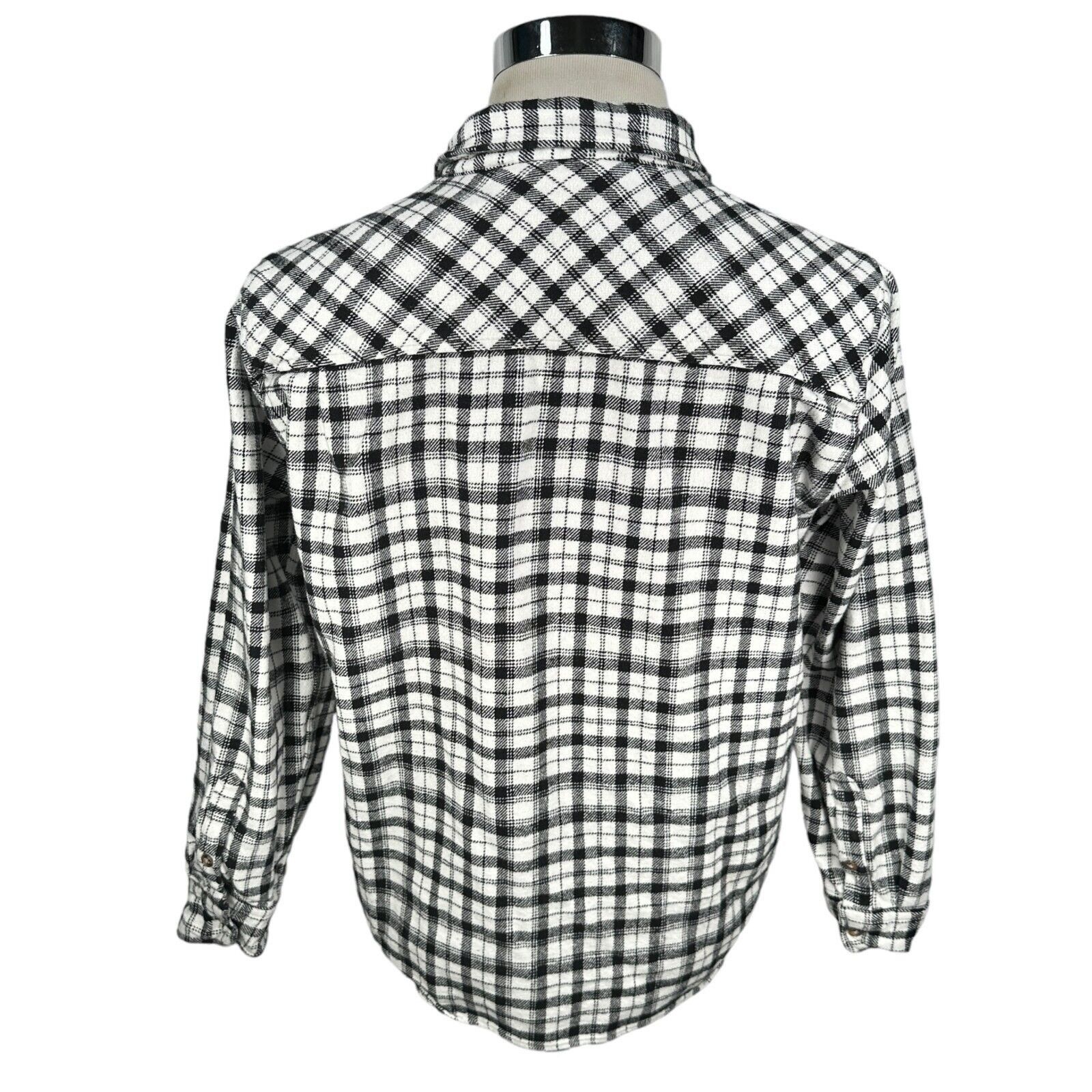 Full Send Full Send Nelk Boys Flannel Shirt Mens M White Black Plaid Size US M / EU 48-50 / 2 - 5 Thumbnail