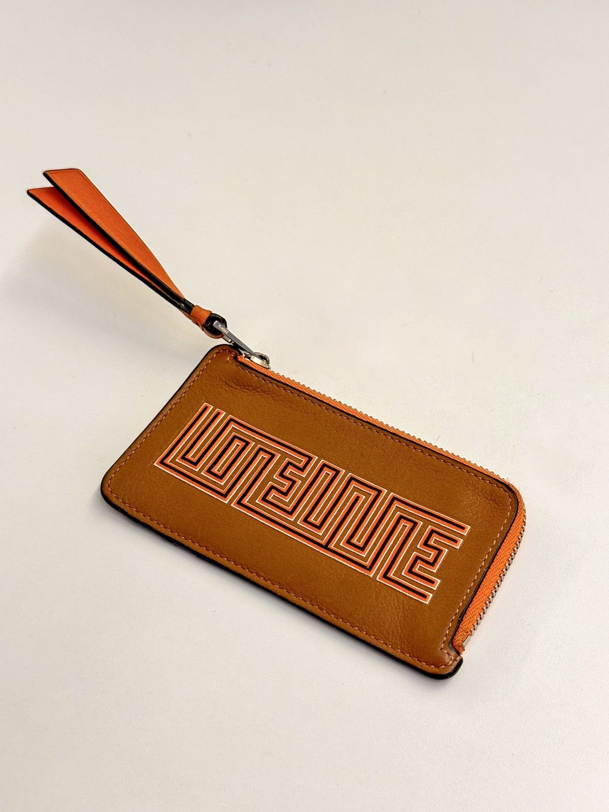 Loewe Loewe Orange and Brown zip card holder wallet Size ONE SIZE - 1 Thumbnail