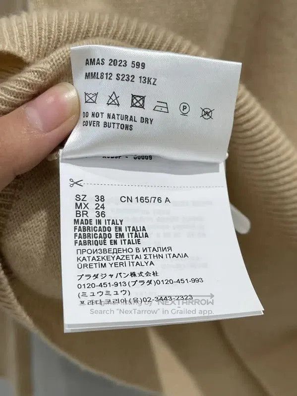 Miu Miu Miu Miu Beige Cashmere Long Sleeve Pullover . Size XXS / US 00 / IT 34 - 7 Thumbnail