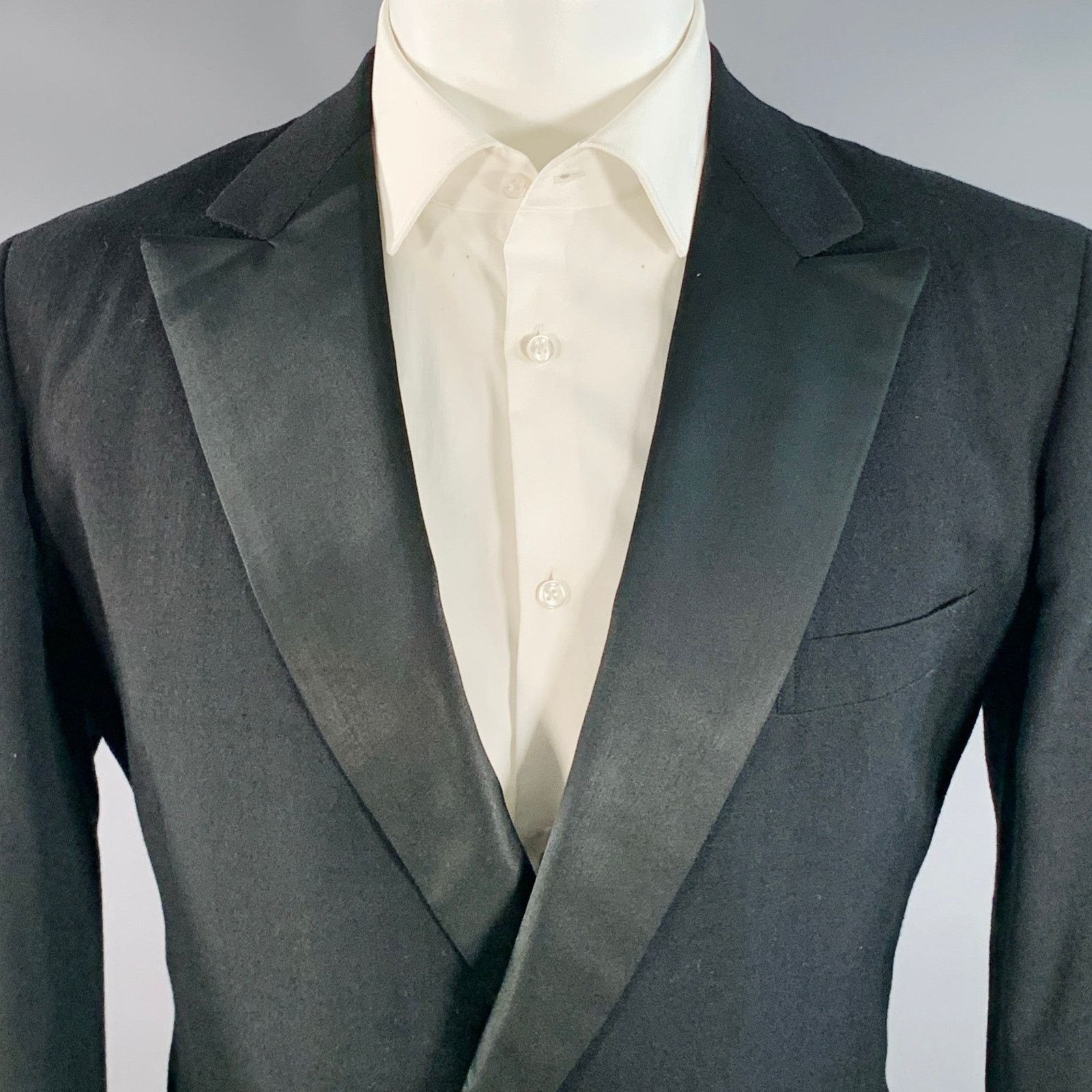 Paul Stuart PAUL STUART Size 40 Breasted Peak Lapel Tuxedo Sport Coat Size 40R - 2 Thumbnail