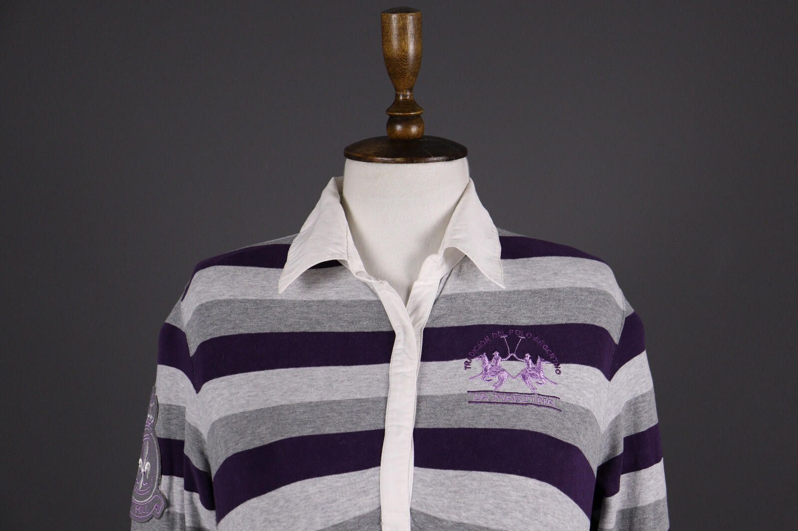 La Martina La Martina Multicolor Stripe Top Polo Shirt Size L Size L / US 10 / IT 46 - 2 Thumbnail