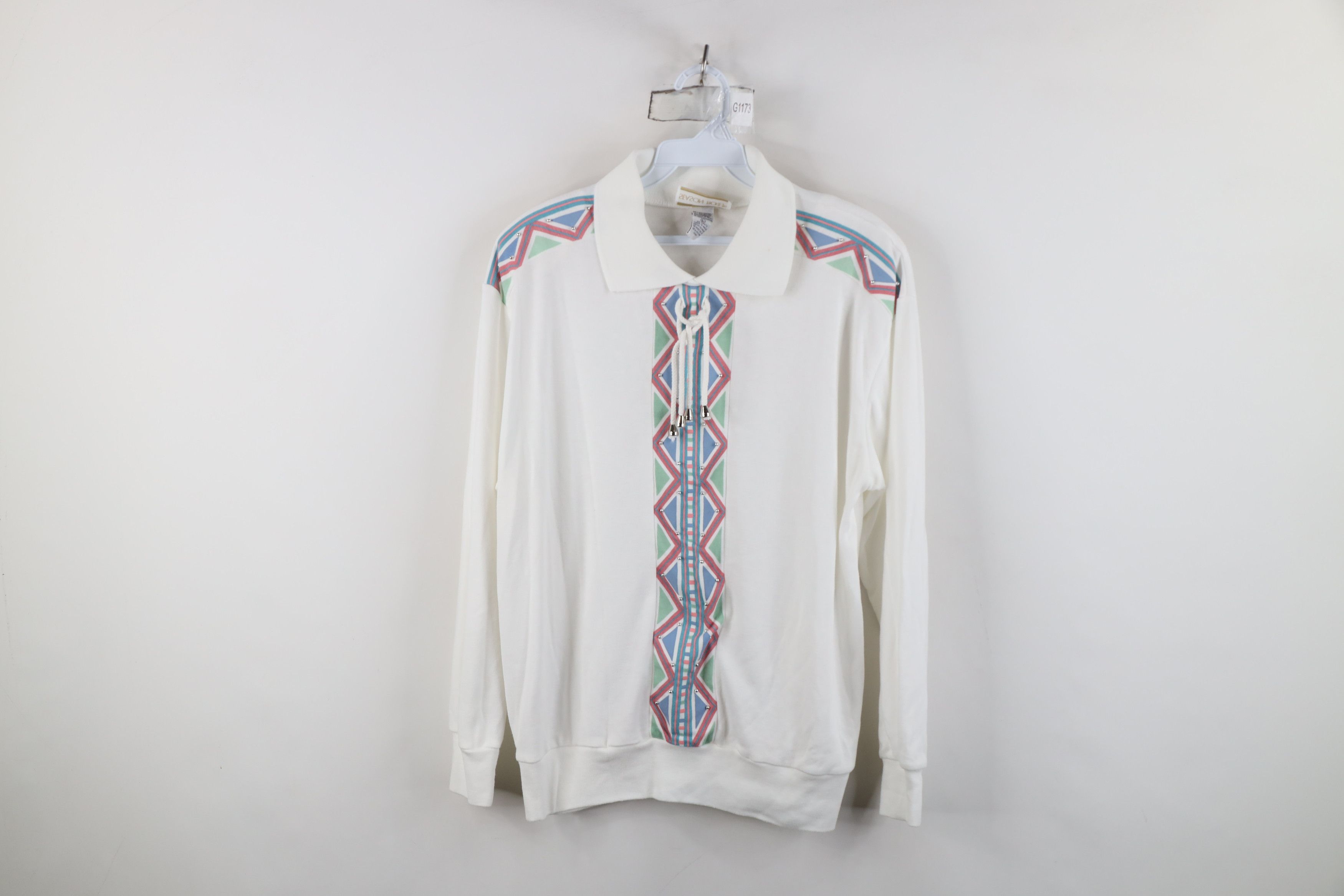 Vintage Vintage 90s Streetwear Western Pullover Long Sleeve Polo Size L / US 10 / IT 46 - 1 Thumbnail