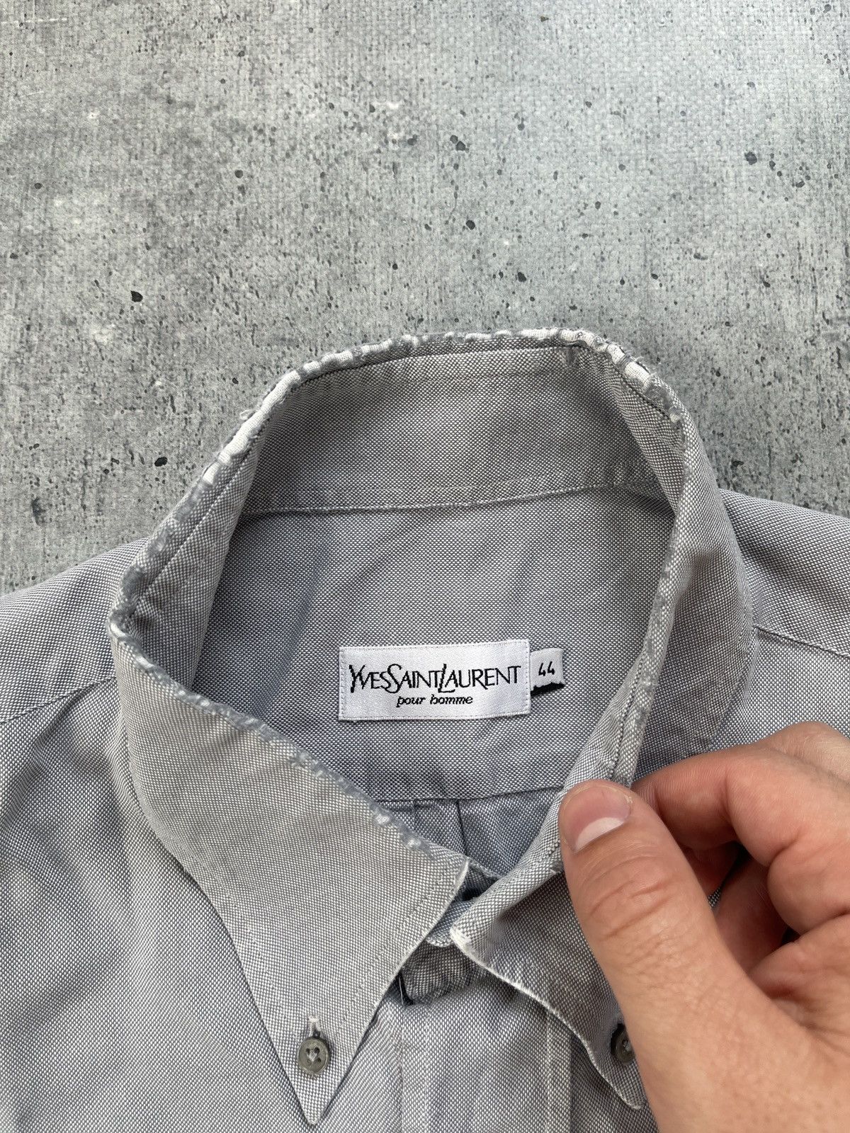 Vintage × Yves Saint Laurent Yves Saint Laurent YSL shirt button ups M L 40-41 16 Size US XL / EU 56 / 4 - 3 Thumbnail