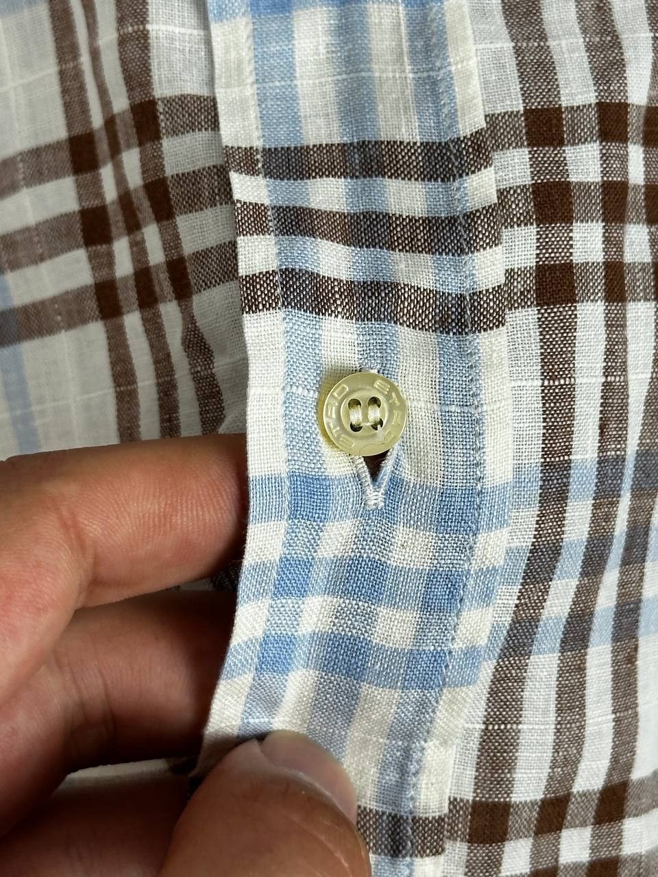Etro ETRO Luxury Linen Check Long Sleeve Shirt Size US M / EU 48-50 / 2 - 6 Thumbnail