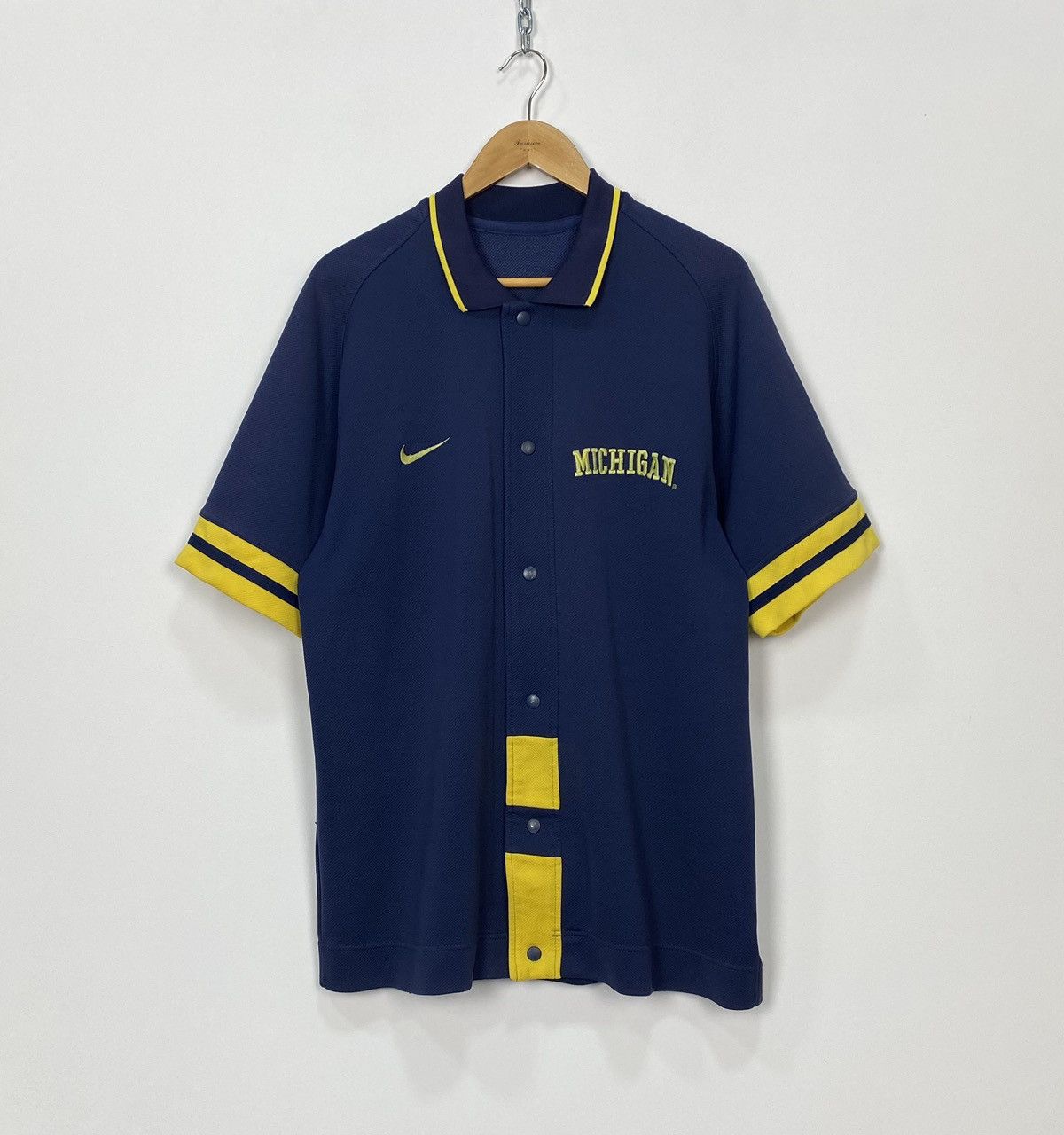 Nike Vintage Michigan Baseball Jersey Shirt Nike Size L-XL Blue Size US L / EU 52-54 / 3 - 1 Thumbnail