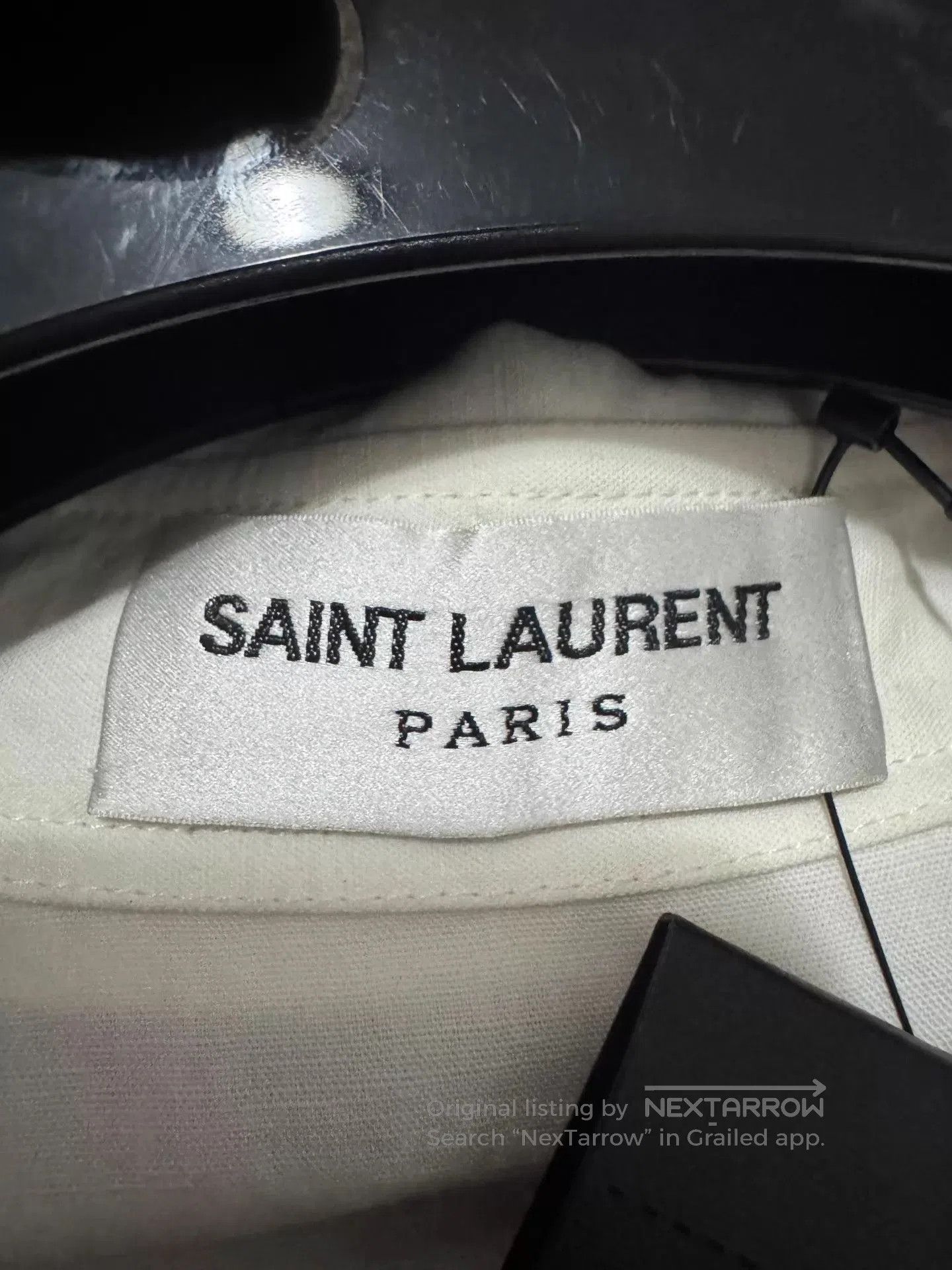 Saint Laurent Paris Beige Long Sleeve Collared Shirt. Size US S / EU 44-46 / 1 - 6 Thumbnail