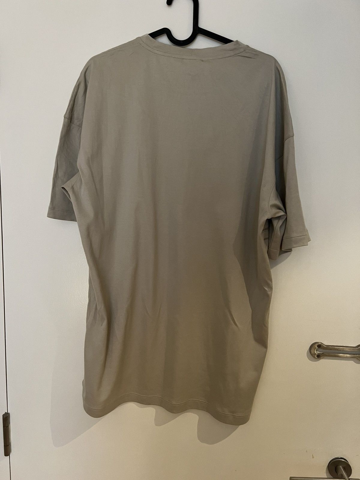 Giorgio Armani GIORGIO ARMANI Cursive brand-print cotton T-shirt 48 beige Size US XXL / EU 58 / 5 - 9 Thumbnail
