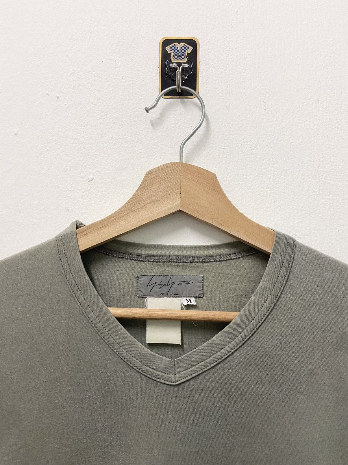 Japanese Brand × Y's × Yohji Yamamoto Yohji Yamamoto Pour Homme V Neck T-Shirt Size US M / EU 48-50 / 2 - 7 Thumbnail