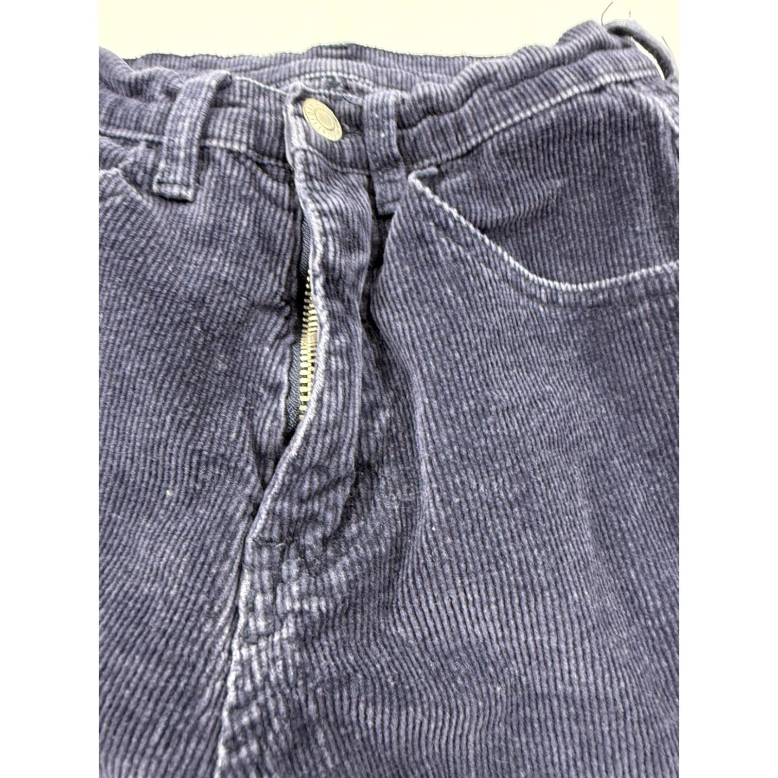 Vintage John Galt Pants Womens XXS Blue Corduroy Straight Leg Stretch Pockets Casual Size 24" / US 00 / IT 34 - 2 Thumbnail
