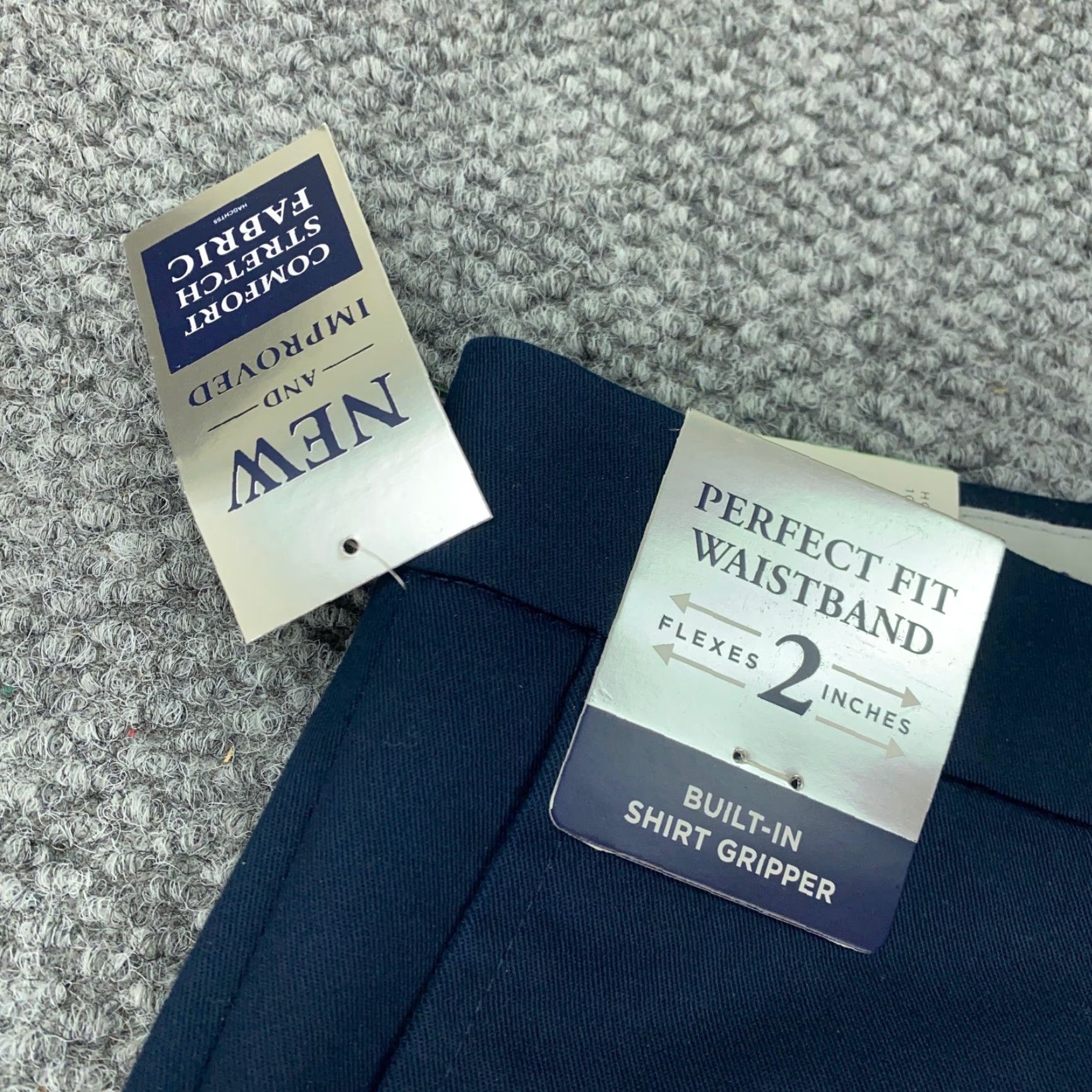 Haggar Haggar Iron Free Premium Khaki Pants Mens 34x34 Blue Stretch Straight NWT Jeans Size US 34 / EU 50 - 3 Thumbnail