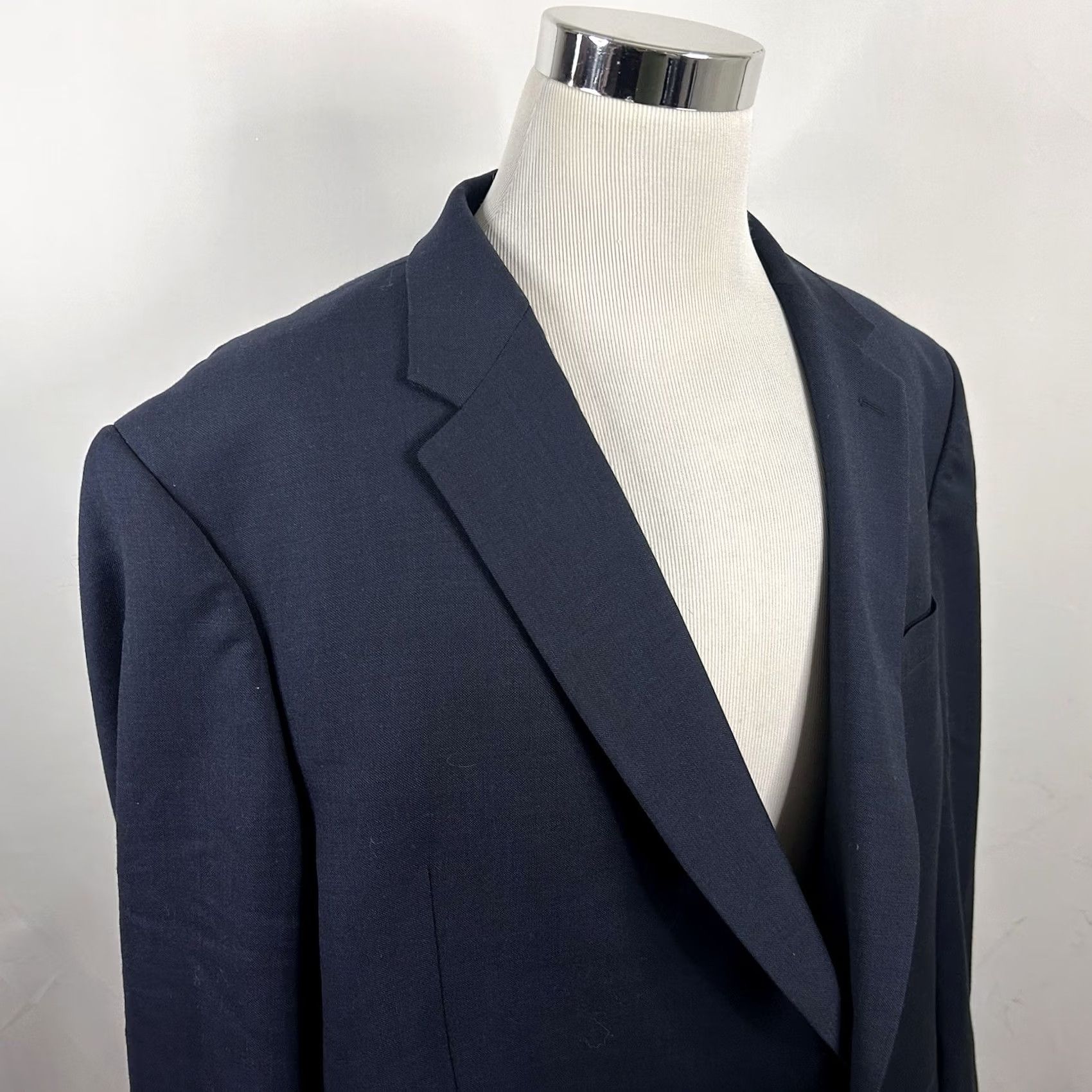 Pronto Uomo Pronto Uomo Sport Coat 54L Executive Fit Dark Navy Two Button Vented 100% Wool Mens Size US L / EU 52-54 / 3 - 2 Thumbnail